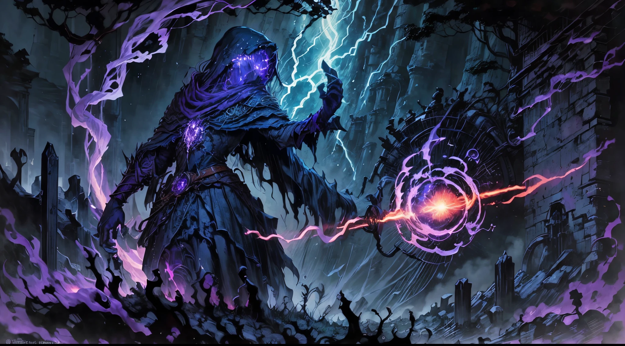Picture a mystical scene with a purple angel man. The angel has elegant wings spread wide, bathed in a soft purple glow that emanates from its celestial form. The atmosphere is filled with a magical aura, and all around, you see the presence of an otherworldly energy.
Above the angel, envision a cosmic all-seeing eye, radiating godrays that pierce through the mystical atmosphere, casting a divine light over the scene. The light touches a field of mines, where each explosive device is marked with a subtle, eerie glow.
In the midst of the minefield, dark purple roses bloom, their petals glistening with a supernatural sheen. The roses serve as a contrast to the danger of the mines, symbolizing beauty amidst the perilous landscape.
As the scene unfolds, imagine bolts of lightning cutting through the sky, accompanied by rain falling diagonally in the wind. The wind howls, swirling the raindrops and carrying a sense of both chaos and cleansing.
To complete the atmosphere, visualize an exorcism taking place on the side, depicted by a spiritual figure casting out dark energies with outstretched arms. The exorcism adds an element of struggle and resistance against the supernatural forces present in the scene.
This intricate and surreal combination of elements creates a vivid and dramatic visual in your mind's eye, offering a foundation for an artist to interpret and bring to life in a visual medium.