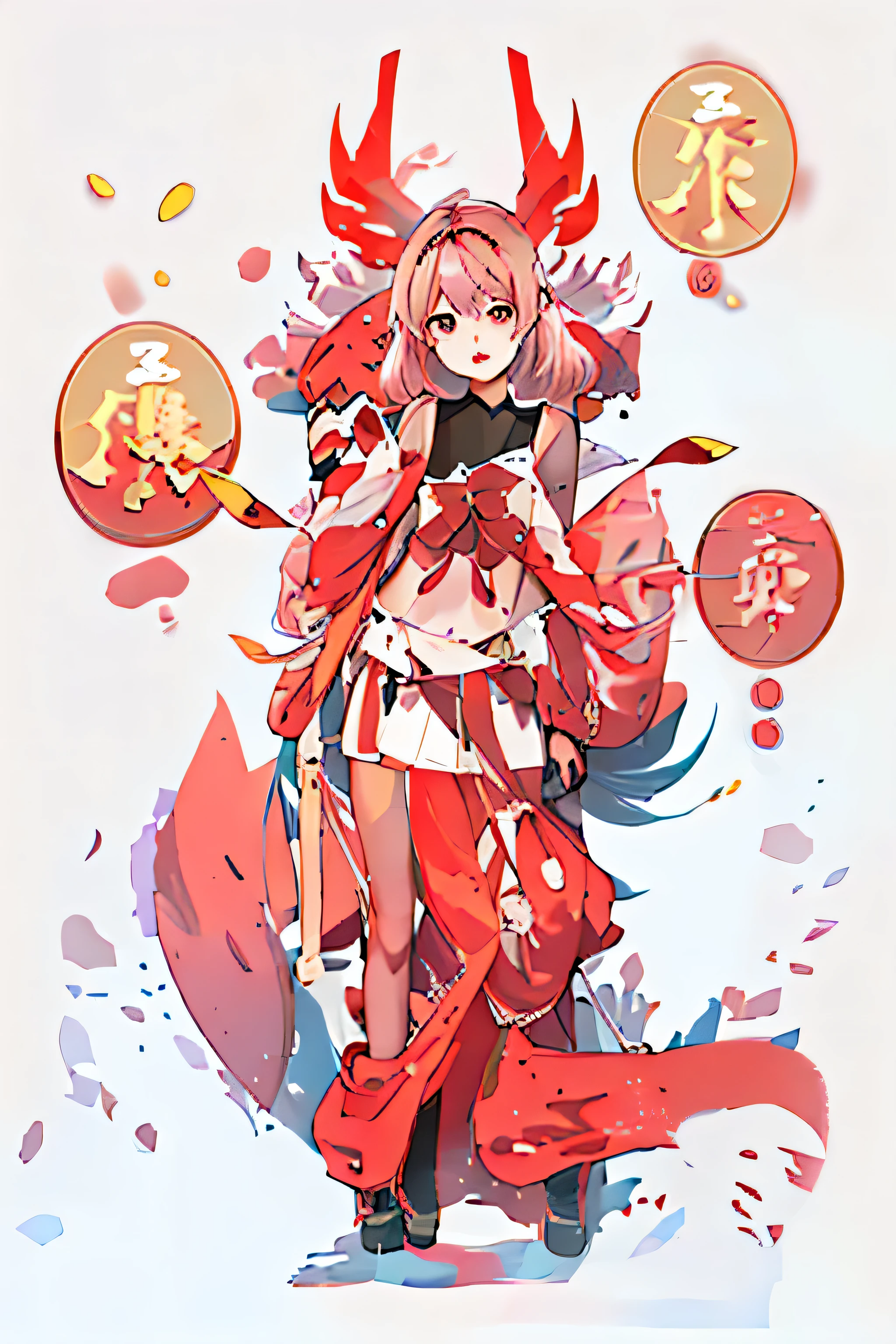 Illustration of a little girl in red clothes holding a red drank, drank, cute little drank, author:Ye Ruian, drank female, High-quality fanart, Popular topics on cgstation, author:heroes, Detailed fanart, by Shitao, official fan art, as an anthropomorphic drank, Chinese drank, offcial art, pixiv, by Yan Hui