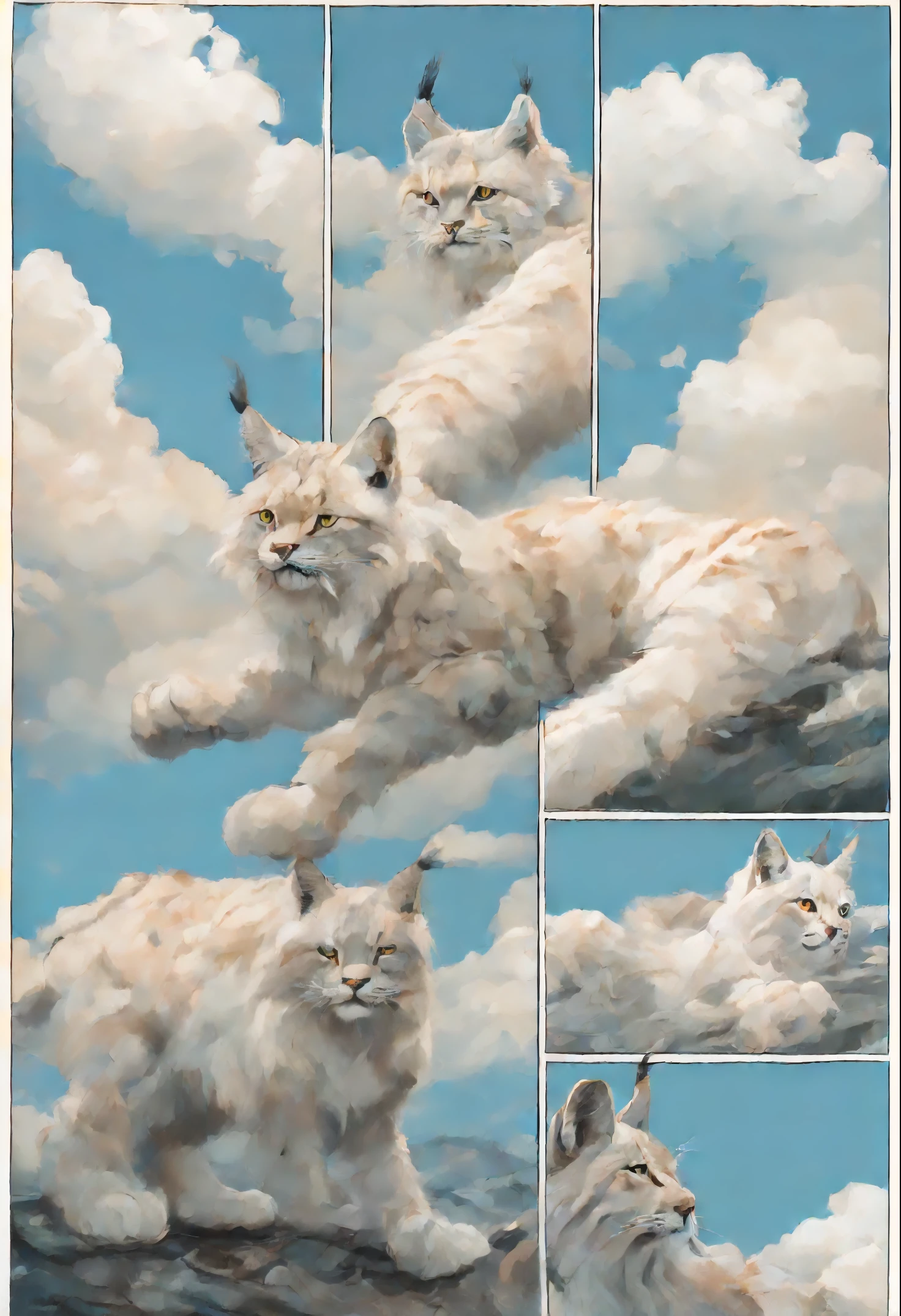 Cloud, soft cloud, wild lynx,
