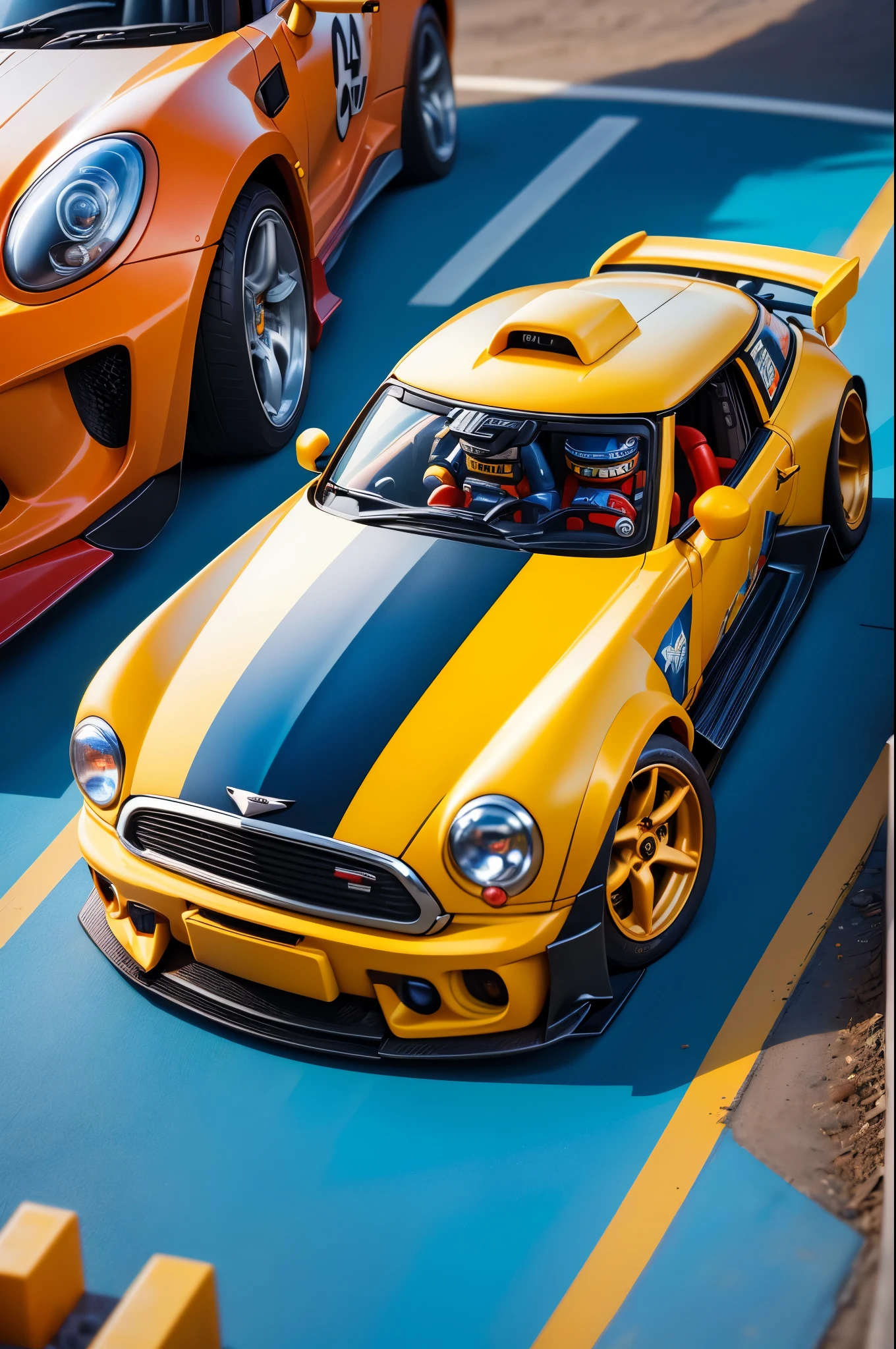 (best quality,ultra-detailed,highres,masterpiece:1.2),Lego cars,3D rendering,realistic,physically-based rendering,vivid colors,sharp focus,studio lighting,bokeh,toy cars,playful,creative,children's toys,entertainment,fantasy world,action,fun,collectibles,miniature,interactive,hobby,construction,imagination,colorful bricks,multicolored,stackable,building blocks,cityscape,urban environment,streets,vehicles,traffic,mini vehicles,fast cars,sleek designs,authentic designs,car enthusiasts,Car Racing,Formula One,high-speed,adrenaline rush,excitement,competition,passion for cars,car show,keychain,miniature figurines,car model collection,limited edition,collector's item,toy display,urban adventure,exploration,steep ramps,stunt jumps,drifting,quintessential childhood toy,memories,joyful playtime,building challenges,creativity unleashed,endless possibilities,building your dream car,assemble and play,childhood nostalgia,sharing the love of cars with friends,iconic Lego logo,tires spinning,engine roaring,let the races begin!