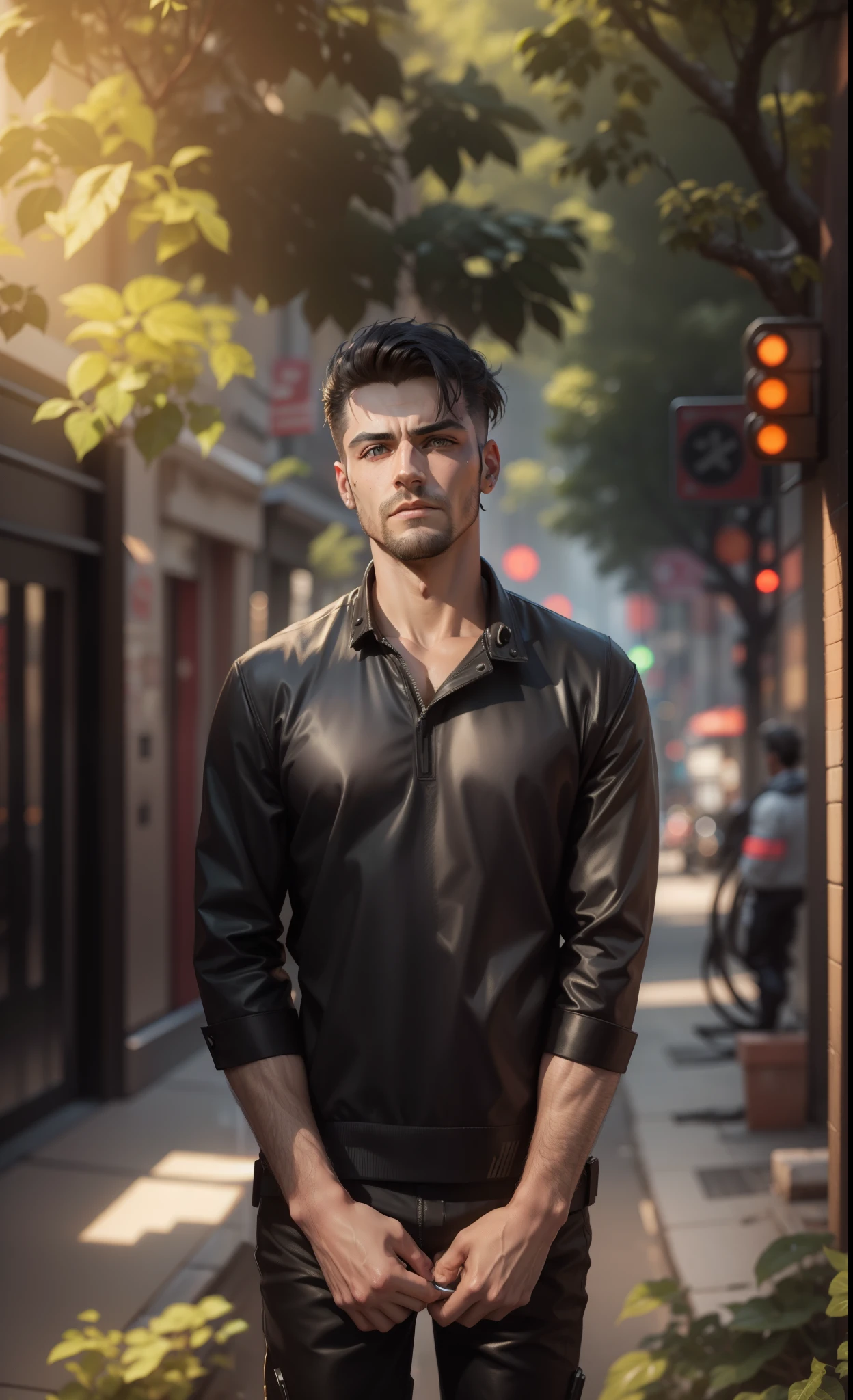 Change background cyberpunk handsome, realistic face, 8k, ultra realistic,