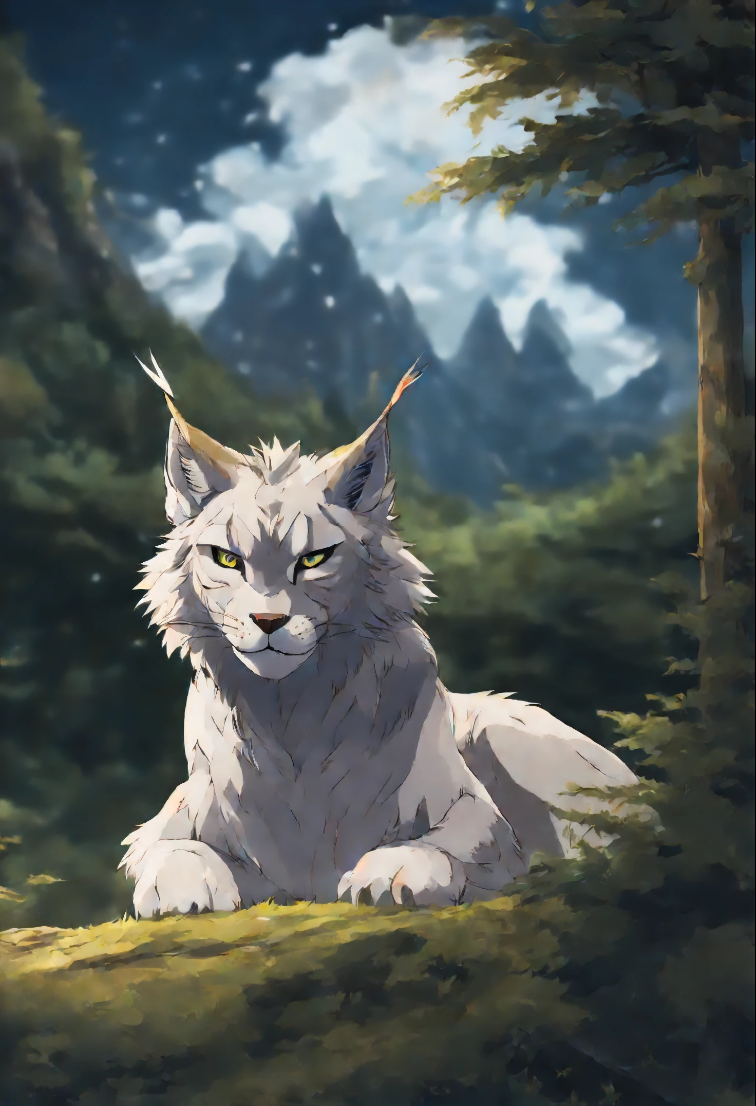 Growling Lynx, Dark story, the anime, Cloud, soft cloud, wild lynx,