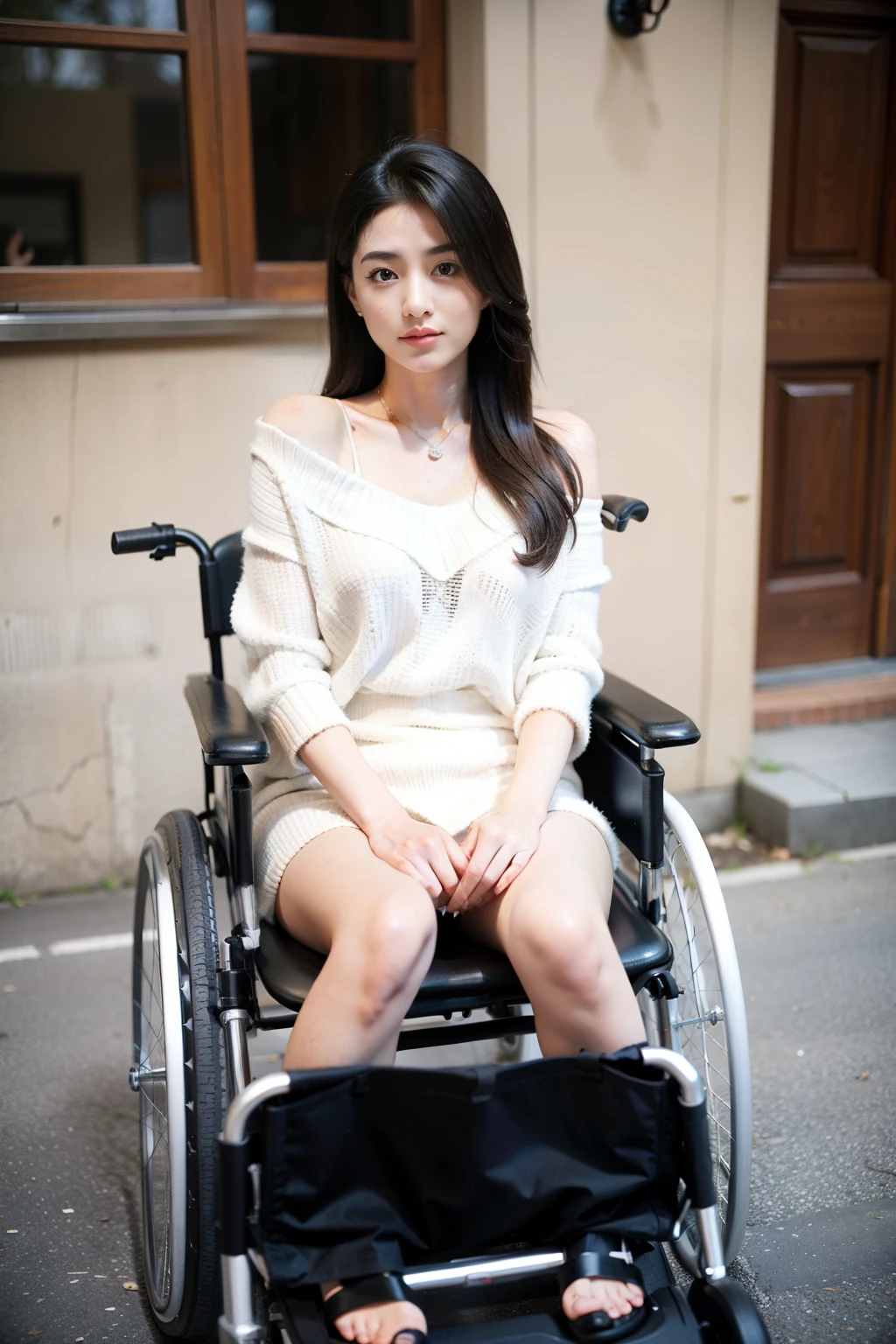 mature,Royal sister,wheelchair,Thigh amputation