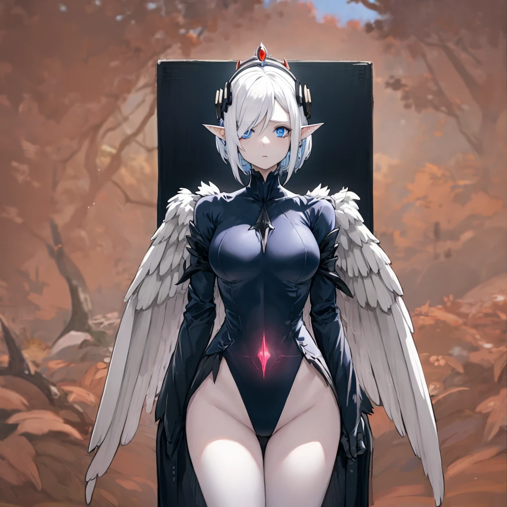 (8k, Realistic, RAW Photos, Highest quality, (from below:2), View your viewers: 1.3), (Fox Girl, Fox Ears, Silver Hair, One Girl, Long Hair, (Alone on the screen, dark skin), High definition:1.6), (Bikini Armor:1.8), (Body measurements are 99-55-77!, Height: 145cm, Nice body, Big Breasts, slender, muscle, (Stand with your legs apart, I can see the valley):1.9),(美しいface, Delicate drawing, It is written down in detail), Avatar, face, 色っぽいface, Dominant representation, naughty face, Uplifting, Skin Texture, outside, ruins, Ruined City, Broken Building, There are no people