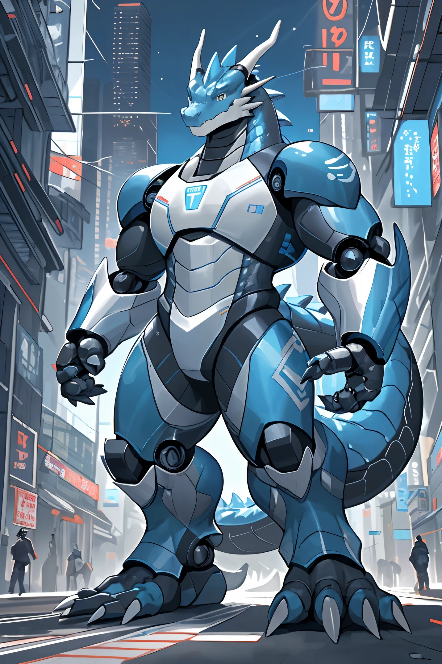 male, Muscular, Synthesizer (Mr. Vader), The robot, Cyblog, The robot, dragons, Silver Dragon, Robo Dragon, lizard, Silver lizard, Robo lizard, Cyber Cities, futuristic city, common size