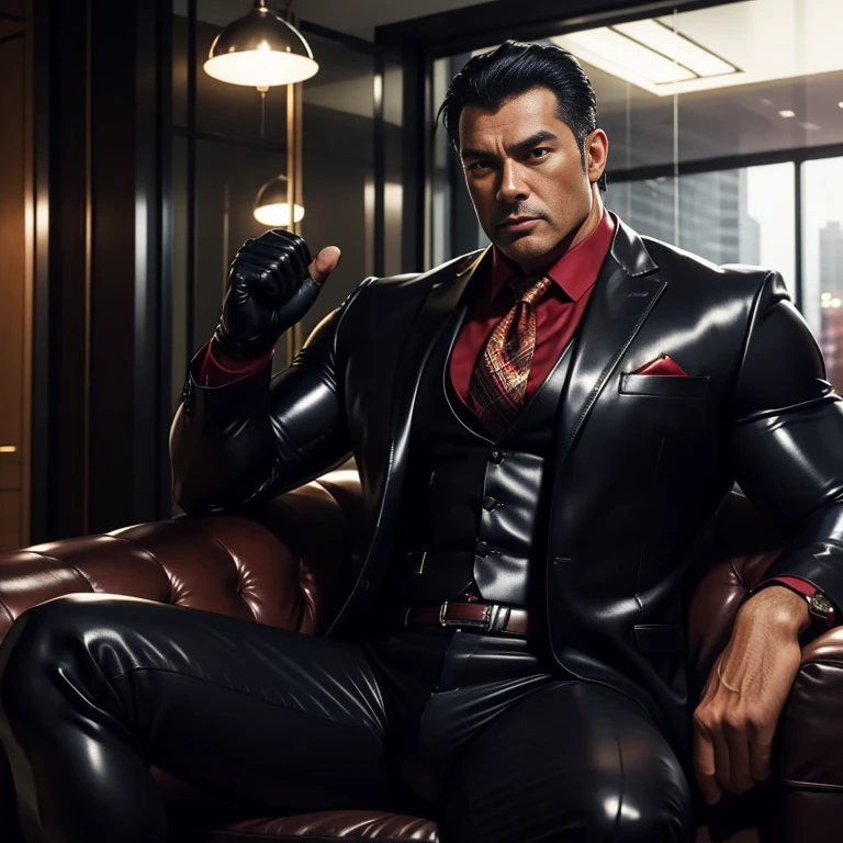 50 years old,daddy,"shiny suit ",Dad sat on sofa,k hd,in the office,"big muscle", gay ,black hair,asia face,masculine,strong man,the boss is horny,handsome,,leather gloves,lecherous dad,look straight ahead,"dad is a handsome","raise your hand"