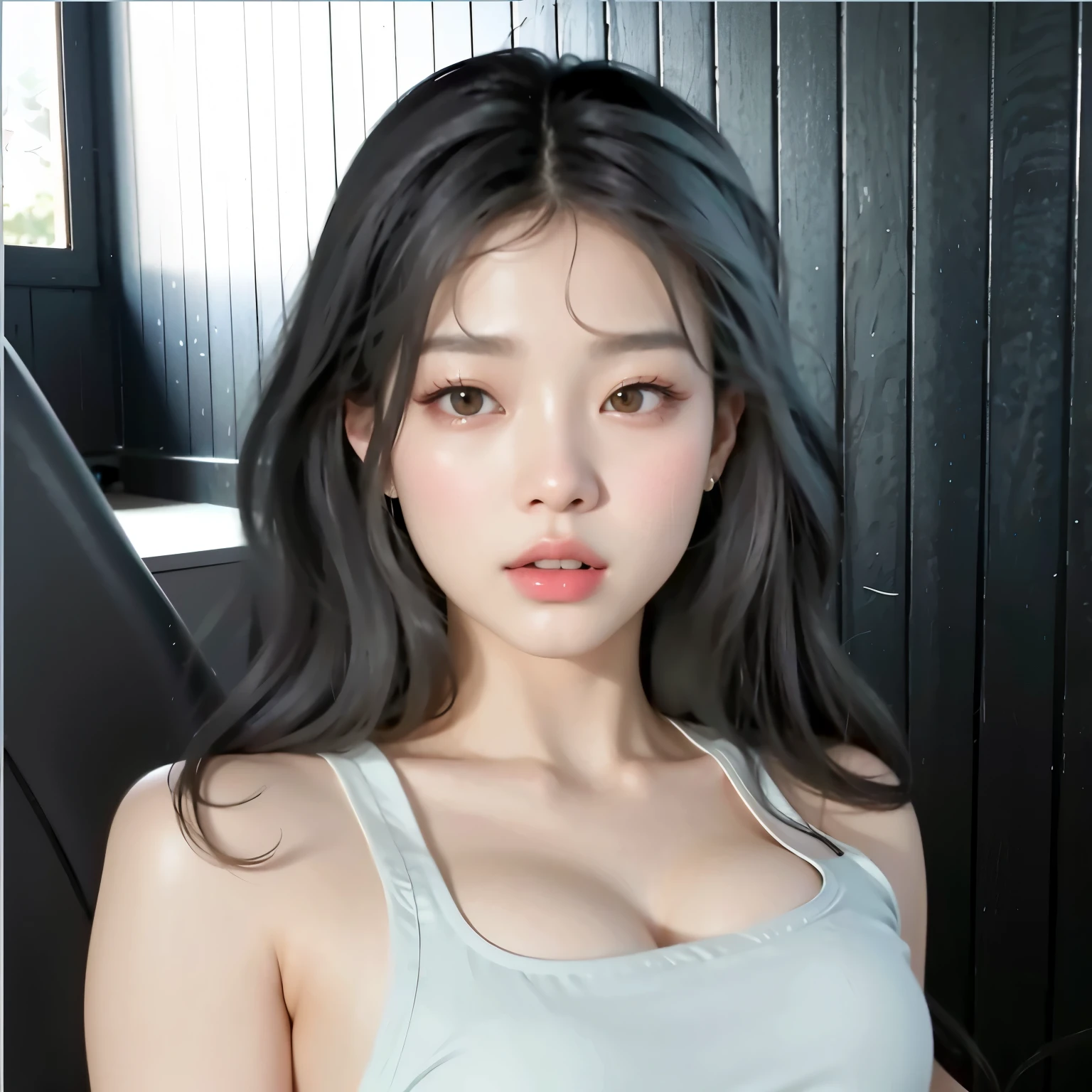 um close up de uma mulher com cabelos compridos usando uma regata, jennie blackpink, Mulher sul-coreana bonita, linda mulher coreana jovem, mulher coreana jovem bonita, Heonhwa Choe, Parque Ji-min, atriz da Coreia, Lee Ji-eun, Lee Ji - Eun, Shin min jeong, Jaeyeon Nam, menina coreana, TaeJune Kim
