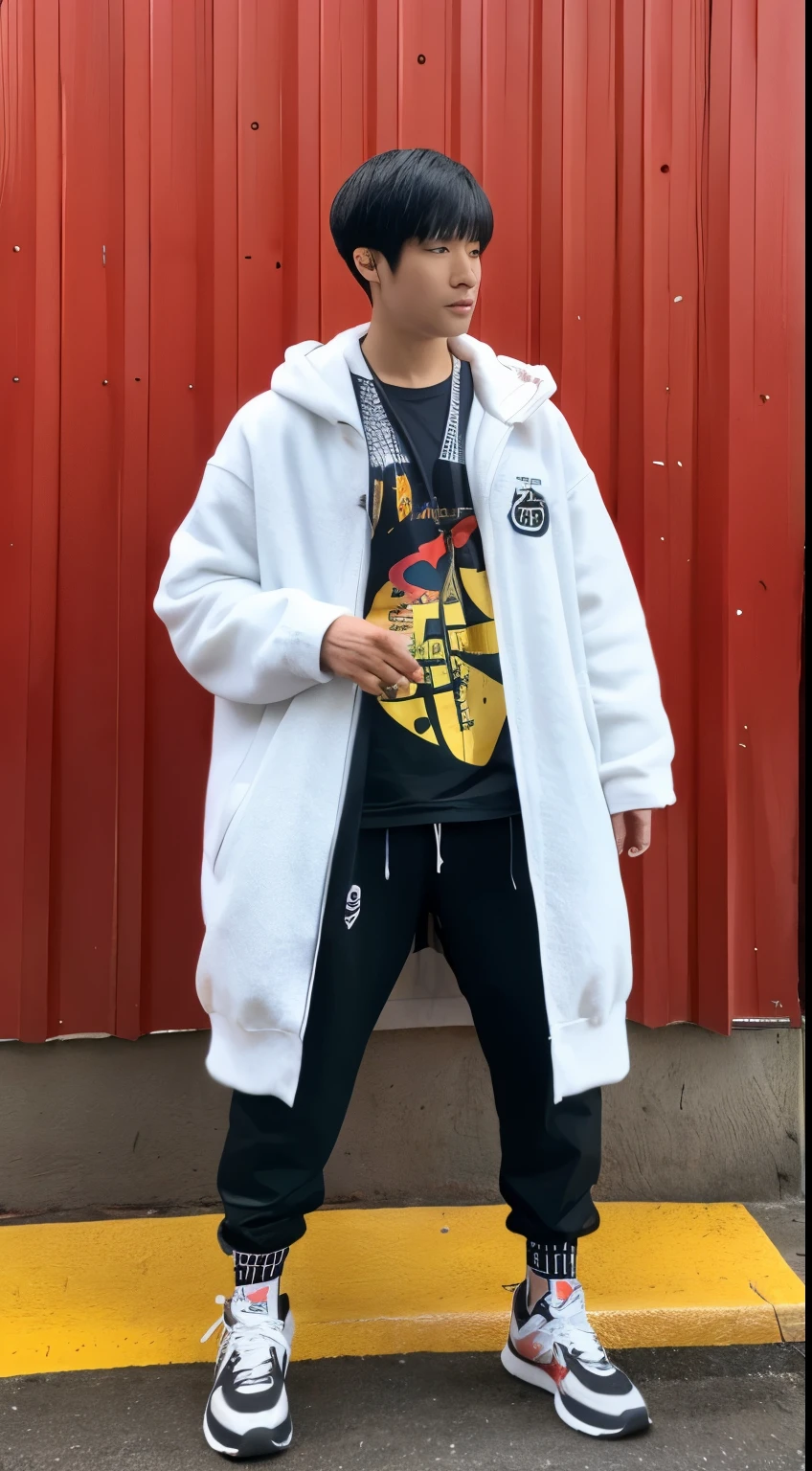 masterpiece, best quality, high quality, 1boy, solo, male focus, looking at viewer, upper body, hitsugaya_toushirou, wearing Streetwear Hoodie, dinamic lighting, blurry background