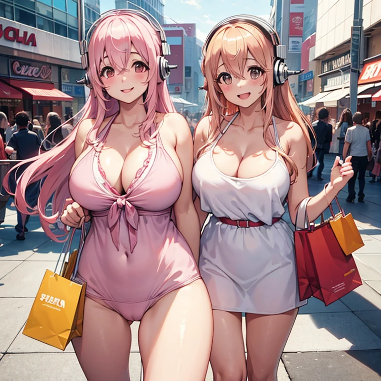 Super sonico , high quality , good hand , perfect face , big boobs ,standing split leg , 18 years old , 8k wallpaper , show pussy , smile , shopping mall , naked , bright day