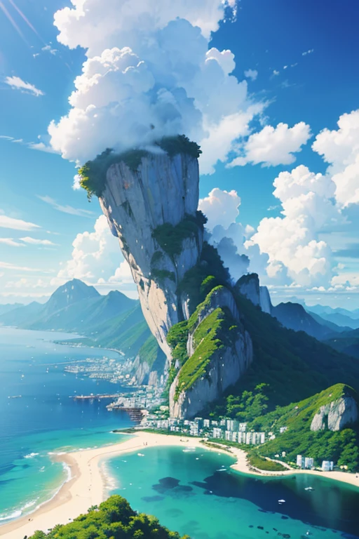 (best quality,4k,8k,highres,masterpiece:1.2),ultra-detailed,(realistic,photorealistic,photo-realistic:1.37),mountainous town in the center of the mountains, Attack on Titan scenery, anime movie backdrop, anime scenery, beautiful anime scenery, anime scenery with vibrant colors, stunning anime landscape, backdrop from an animated movie, Rio de Janeiro from an animated film, colorful anime movie background, screenshot from an anime movie, screenshot from an animated film, mythical Olympus mountain
