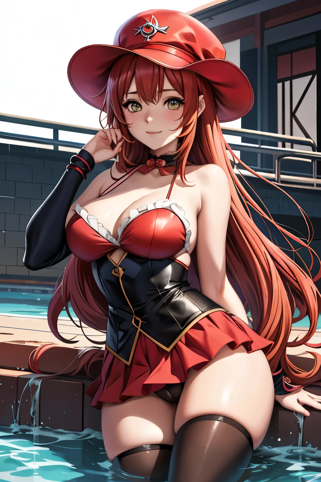 red hat anime girl, splash art anime Lori, Anime visuals of cute girls, anime moe art style, senko-san, shikamimi, Lori, Artorian Pendragon, Rin, sakimichan, Cute anime face, Ayaka Genshin Impact, kawaii realistic portrait,Dick,Girl having sex with futanari girl