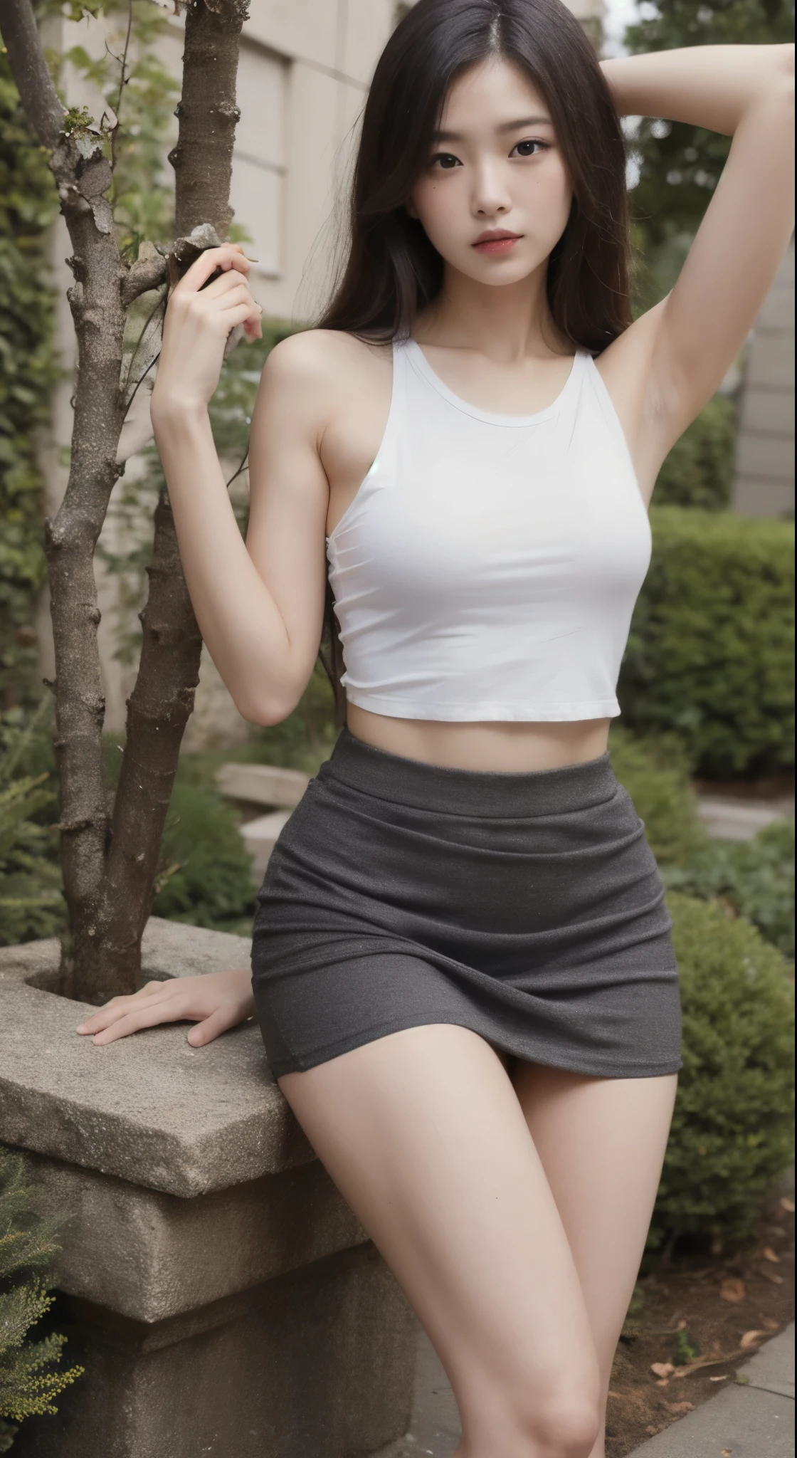 masterpiece,best quality, extremely detailed:1.4, super realistic:1.6,skirt, full naked:1.4,