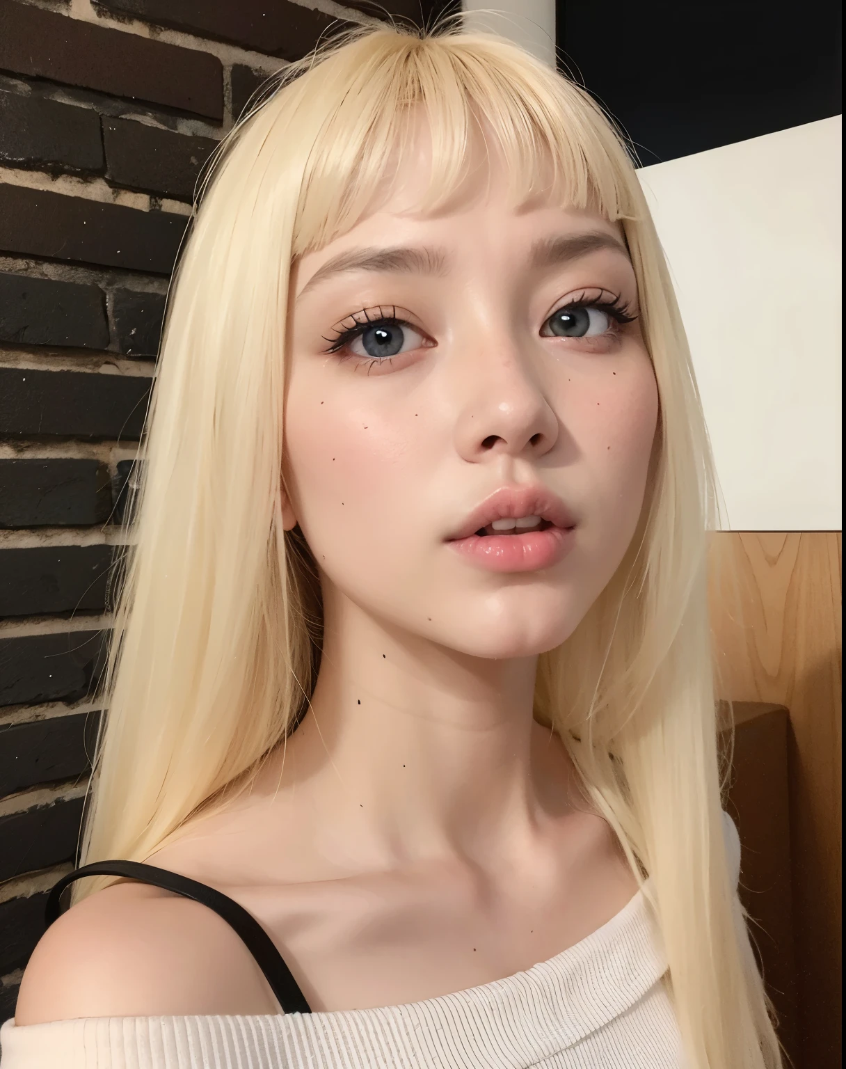 Blonde girl with blue eyes and a black jacket on an airplane, Parque Roseanne do Blackpink, Dom Yunjoo, O corte Hime, Lalisa Manobal, cabelo whitebangs cabelo, Ulzzang, franja branca, Heonhwa Choe, Shikami, Cl, Lalisa Manoban do Blackpink, branco hime corte penteado, extremely pale blond hair
