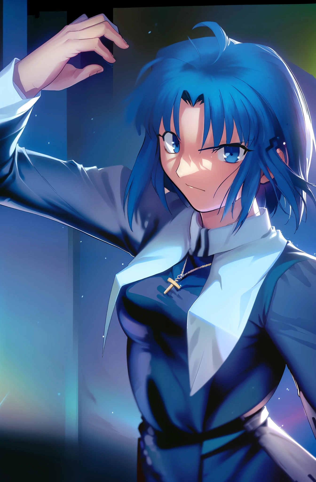 (best quality, 4k, 8k, highres,m asterpiece:1.2), (ultra-detailed:1.6), (realistic,photorealistic,photo-realistic:1.37), (vivid colors), (artistic composition:1.1), ciel_(tsukihime), (half open asian eye:1.4)