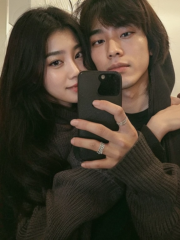 Garota e garoto coreano
