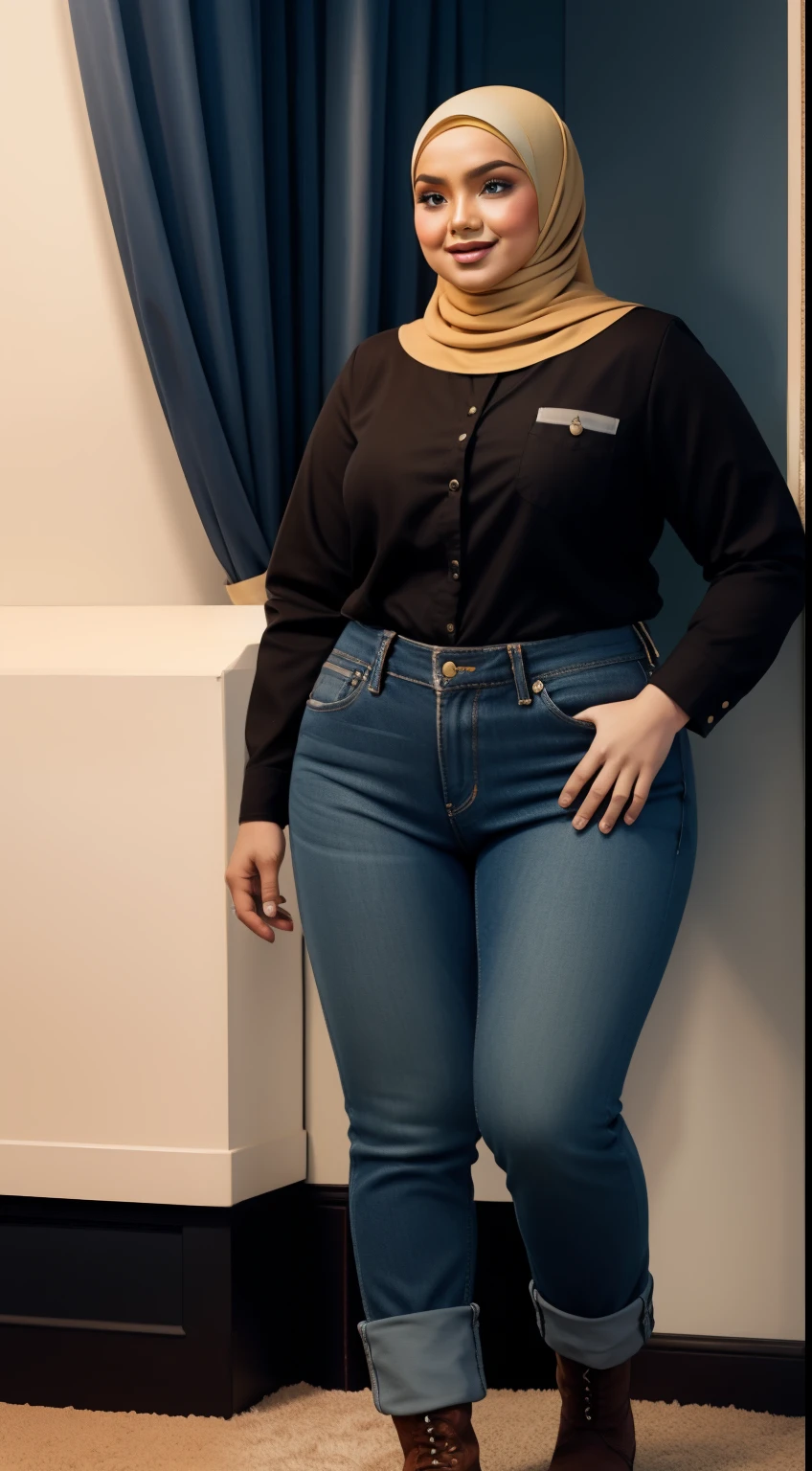 ((MALAY HIJAB GIRL)), LEVI'S 501, LEVI'S , LEVI'S, HIGH BOOTS