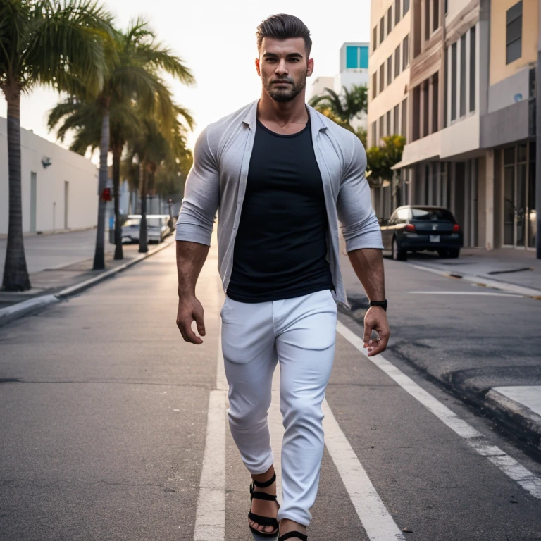 Fit man in stylish