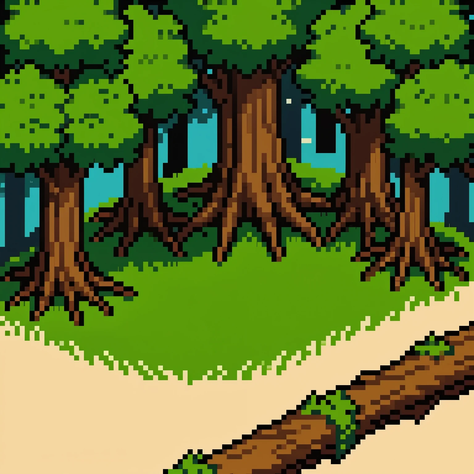 advanced forest background pixel art