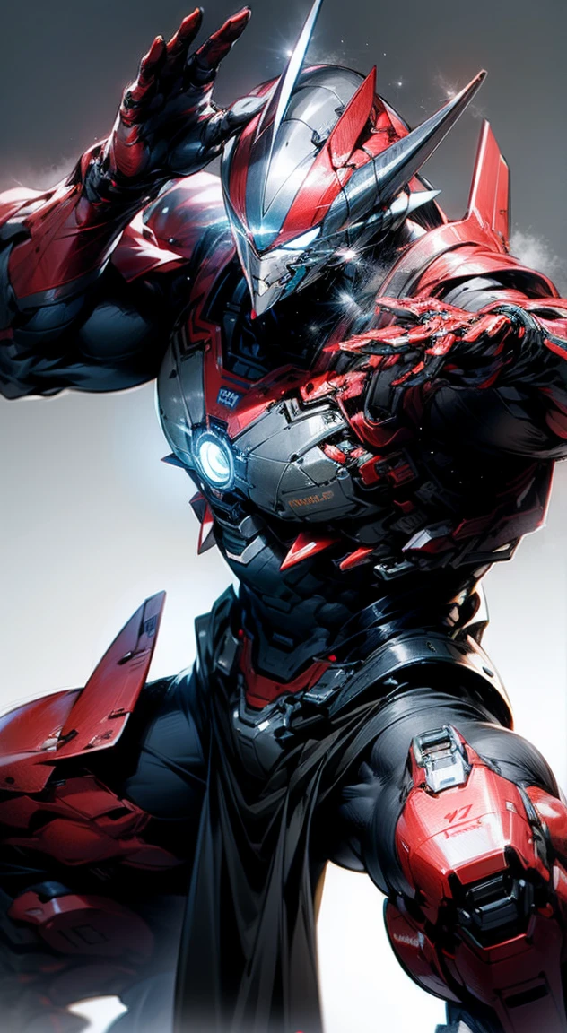 8K,Ultra Detail,ultra-quality,ultra precision,ultimate masterpiece,muscle ultraman,big both arms,Theme of Cyber Punk,Dynamic Action Pose,