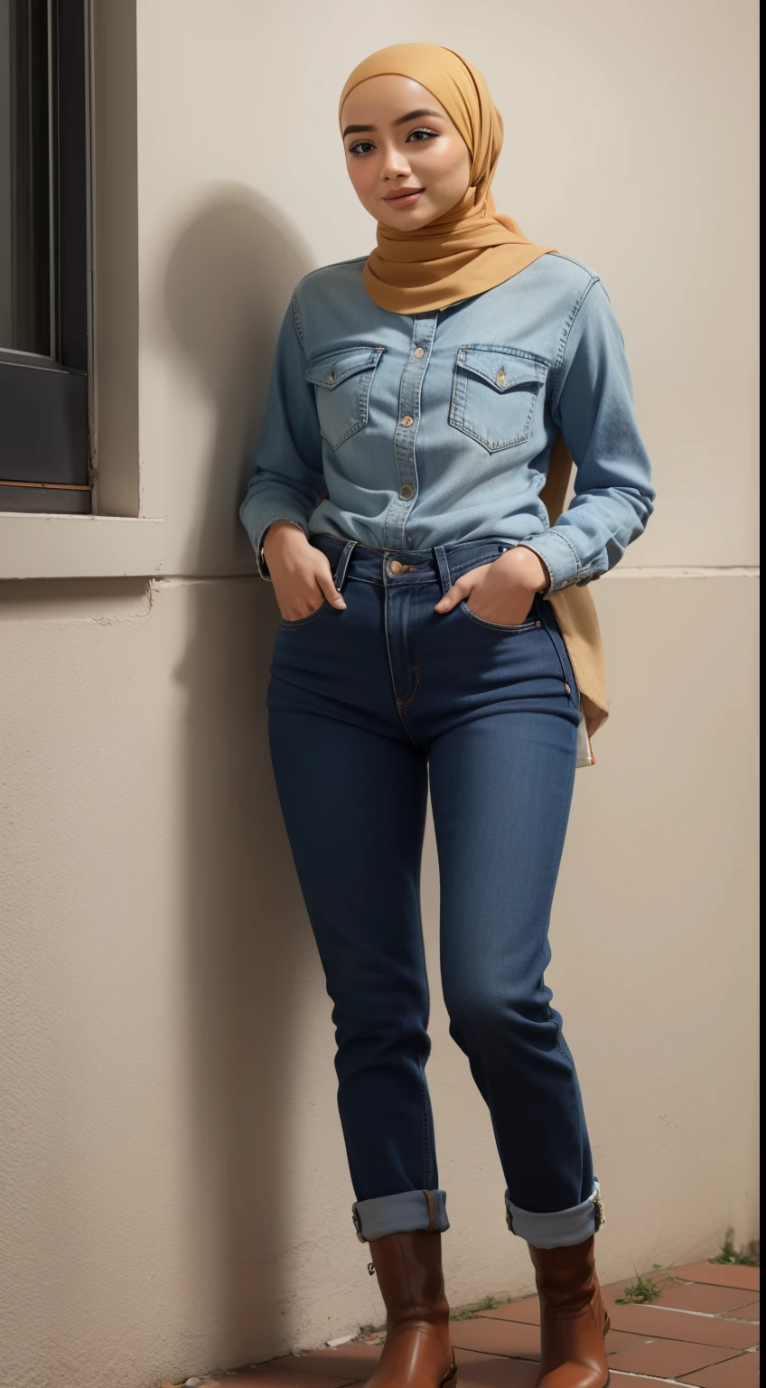 ((MALAY HIJAB GIRL)), LEVI'S 501, LEVI'S , LEVI'S, HIGHCUT BOOTS