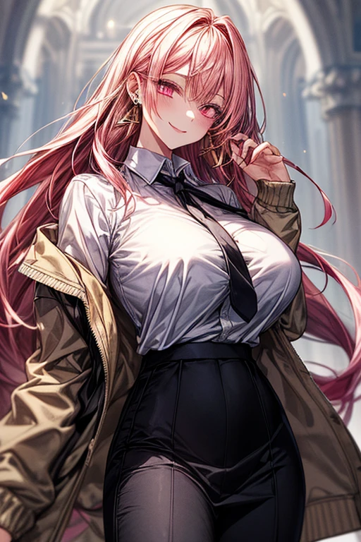 (Masterpiece), (Best quality), (Ultra detailed), Intricate details, Detailed beautiful face and eyes, Yuri Sakazaki, 1girll, Solo, Purple eyes, Brown hair, Long hair gathered in a braid, Red hair ribbon, Fingerless gloves, mitts, Pantyhose, pleated_Skirt, Torn pants, Short sleeves, NSFW, Fingers in the mouth, back facing the camera,Bare belly and thighs