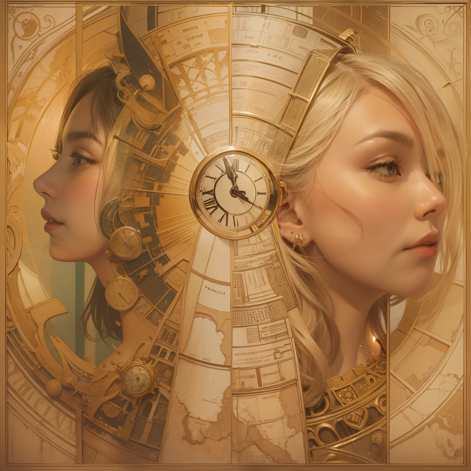 Imagina una imagen inspiradora y motivadora que muestre dos versiones de una persona: a previous version facing backwards and a current version facing forwards. Both versions are separated by a timeline that symbolizes the end of the year. The version above is surrounded by elements that represent self-reflection, como un reloj antiguo que simboliza el tiempo pasado, a bumpy road representing challenges overcome and a set of words representing obstacles overcome.

Por otro lado, the current version is surrounded by growth and achievement elements, como un camino claro y suave que simboliza el futuro, an open door that represents new opportunities and a set of words that symbolize personal and professional success.

Both versions of the person have positive facial expressions and are connected by a curved line, which represents the transition and progress between the previous version and the current one. El fondo es brillante y luminoso, with warm colors that represent hope, renewal and a new beginning.