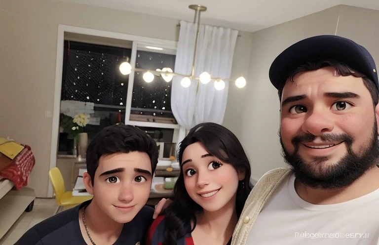 There are two people who are posing for a photo together, Directed by: Nandor Soldier, marido esposa e filho, Fotografia selfie 8k, foto de perfil, Happy family, imagem de perfil, facebook post, imagem de qualidade muito baixa, 🔞🤡, In Sao Paulo, 3 5 year brazilian mother, Directed by: Luis Miranda, Em casa, foto de perfilture
