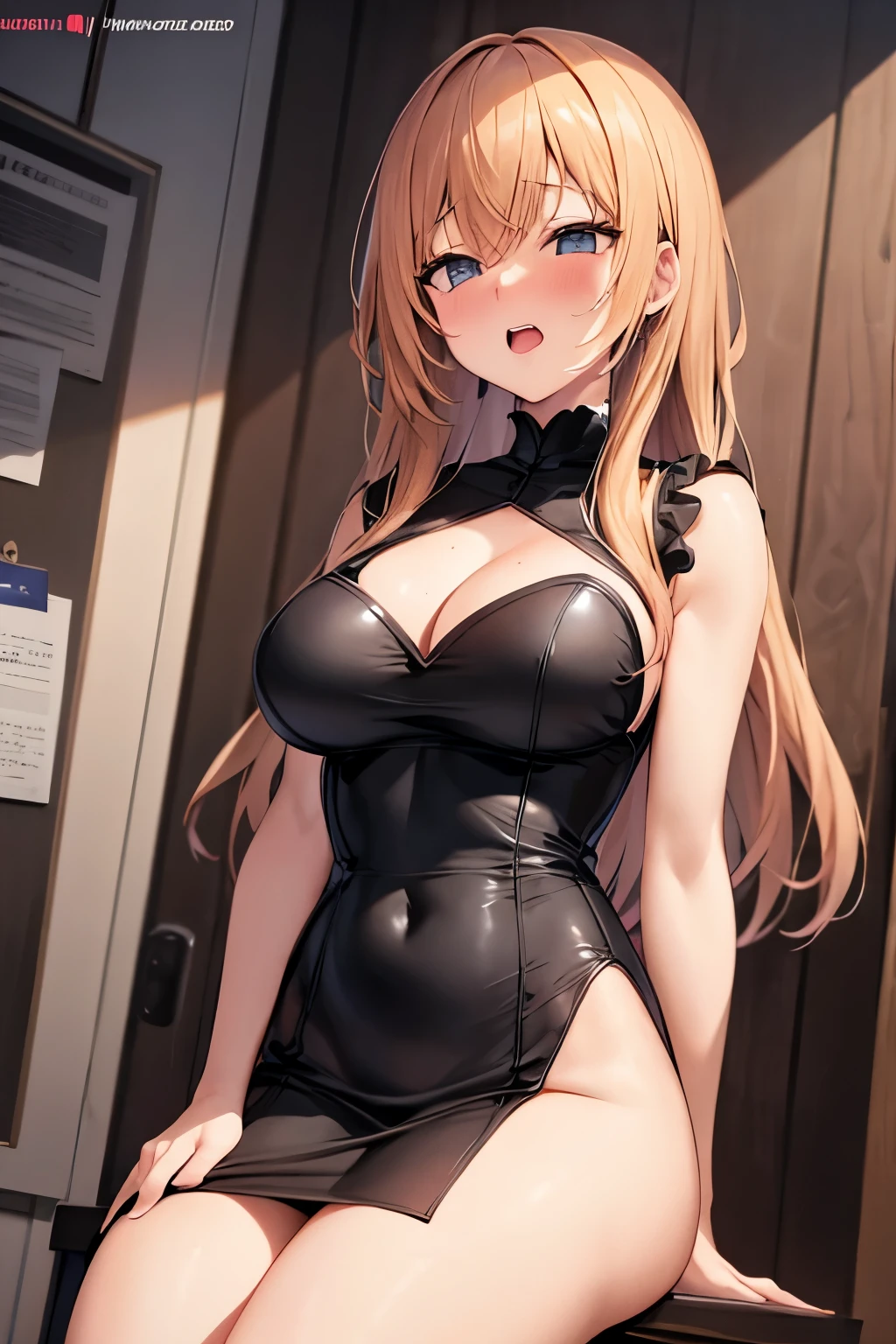 Cute anime woman masturbating