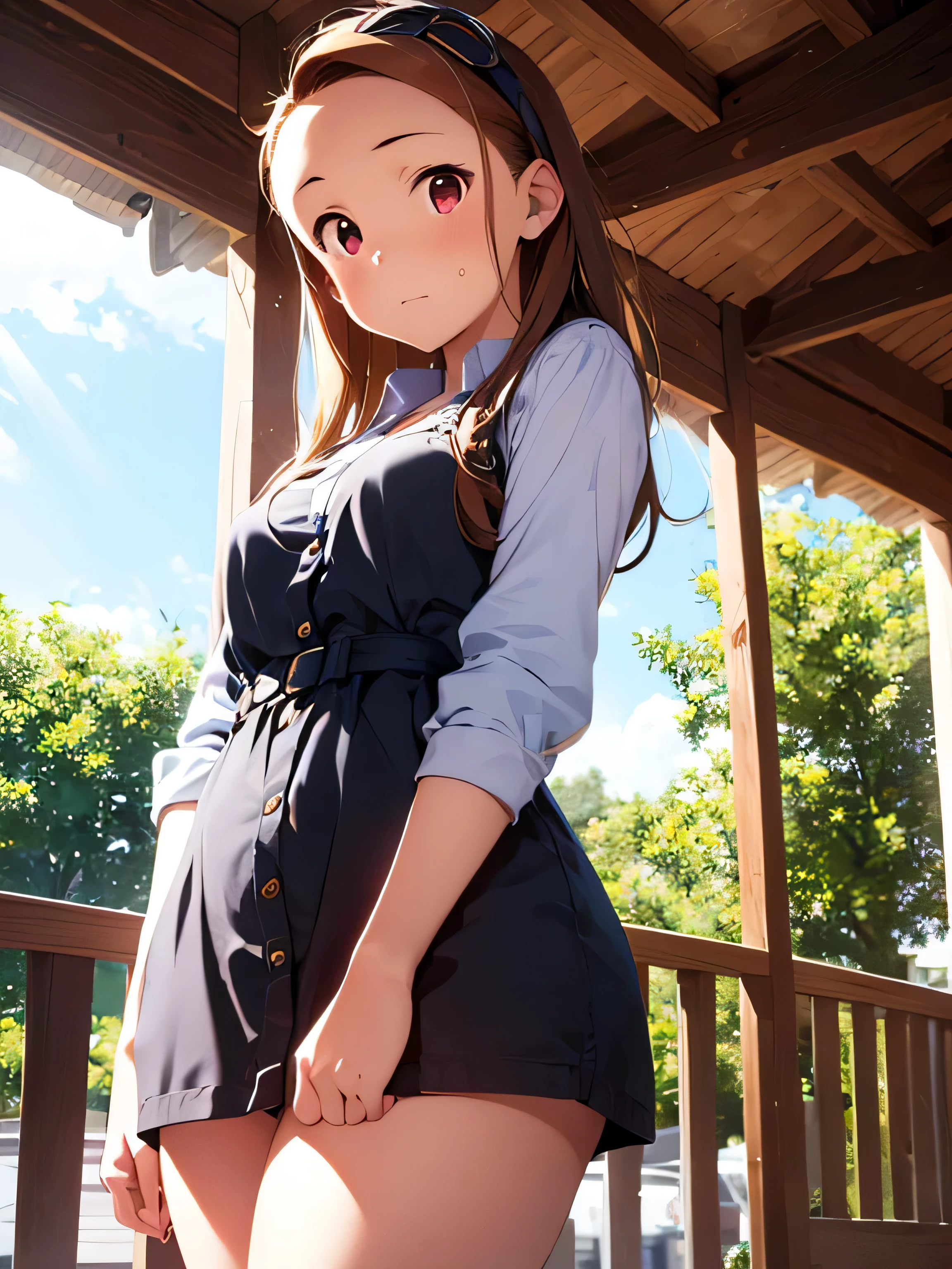 (((Minase Iori, age 15, 153cm, 40kg, Three sizes 77-54-79, Princess))), ((embarrassed)), (best quality,4k,8k,highres,masterpiece:1.2),ultra-detailed,(realistic,photorealistic,photo-realistic:1.37),illustration,soft lighting,pastel colors