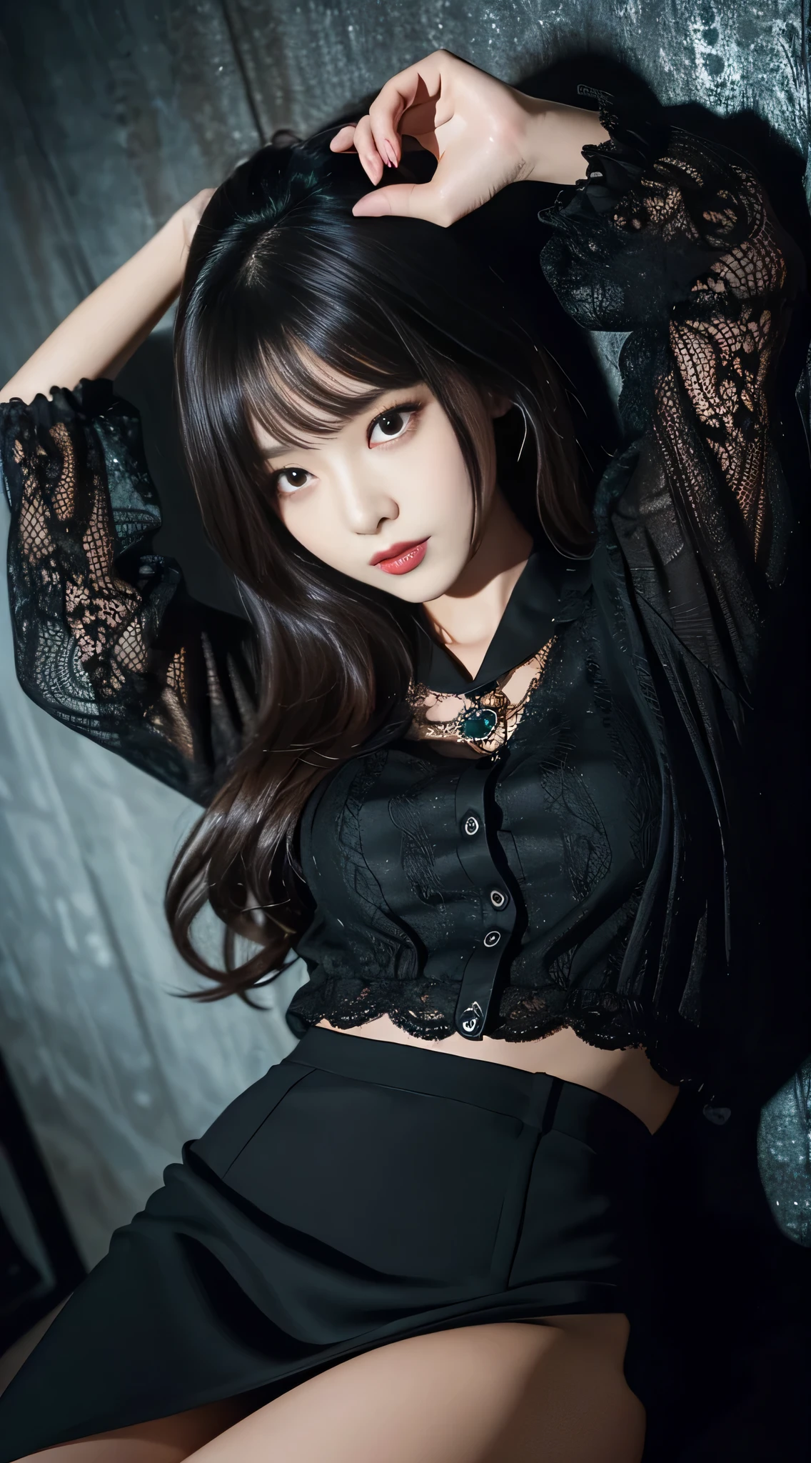 LTRA Details、japanes、Fascinating beauty、Dainty woman、Piercing eyes、Cool Girl、Wavy Hair、Suit、jaket、Blouse、tight skirts、Black pantyhose、Evil Female Executive、Evil Fall、brainwash、lacy fabric、Glossy legs、black lipstick、Lip gloss、Smirk、wickedな表情、Suspicious look、Hollow eyes、wicked、Reaching out、Arms up、In the darkroom、Hold your hand over it、seductiv、Pendants