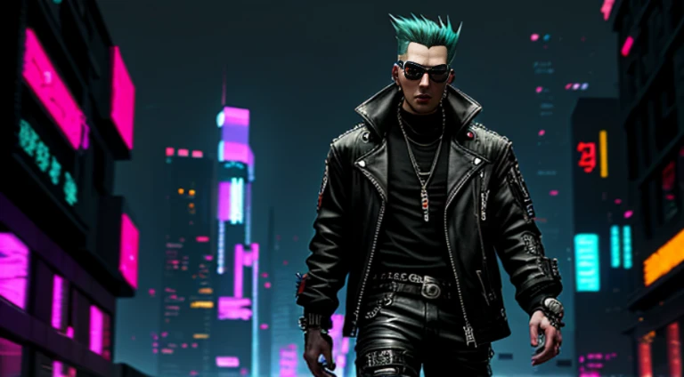 Cyberpunk bad boy stylish