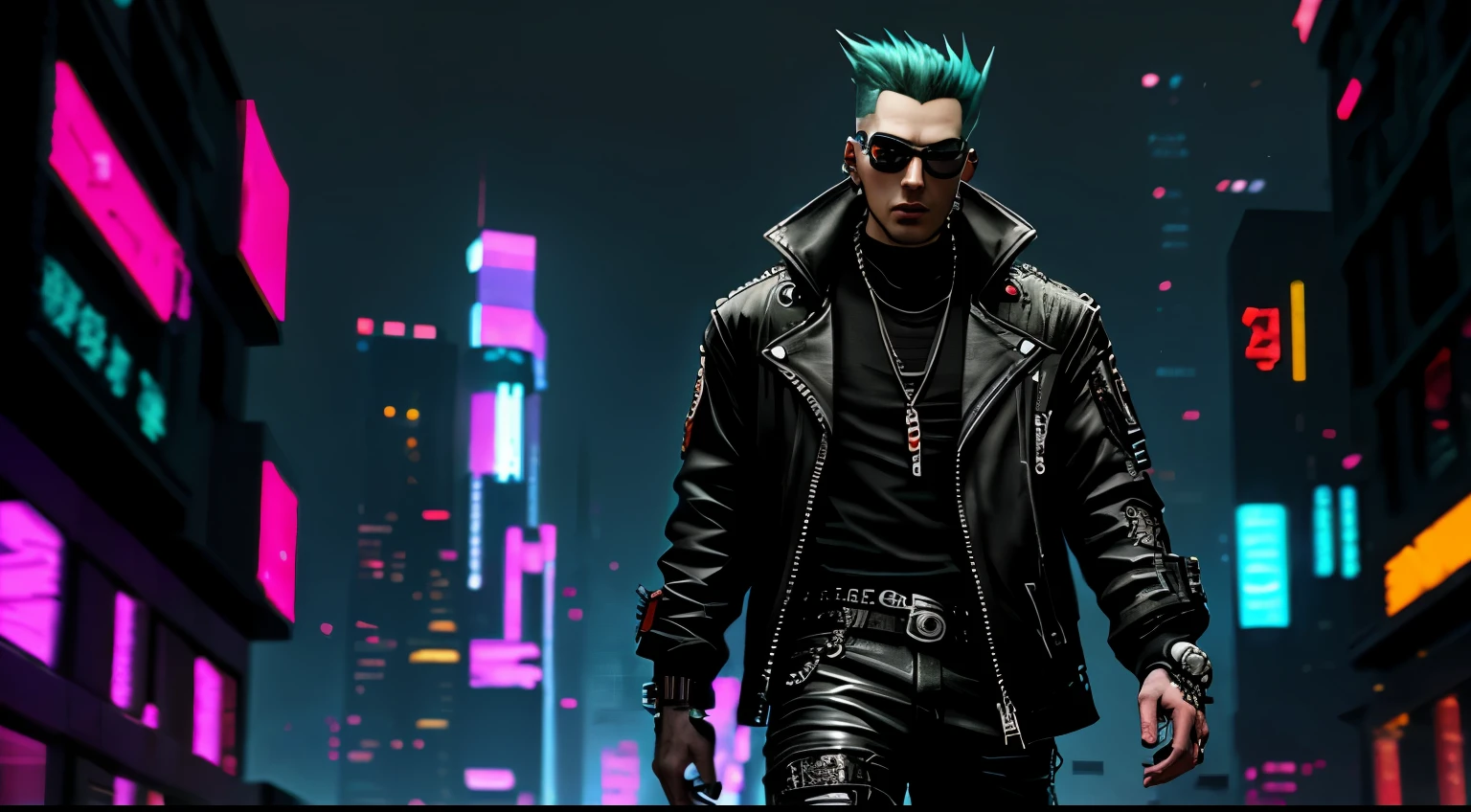 Cyberpunk bad boy stylish