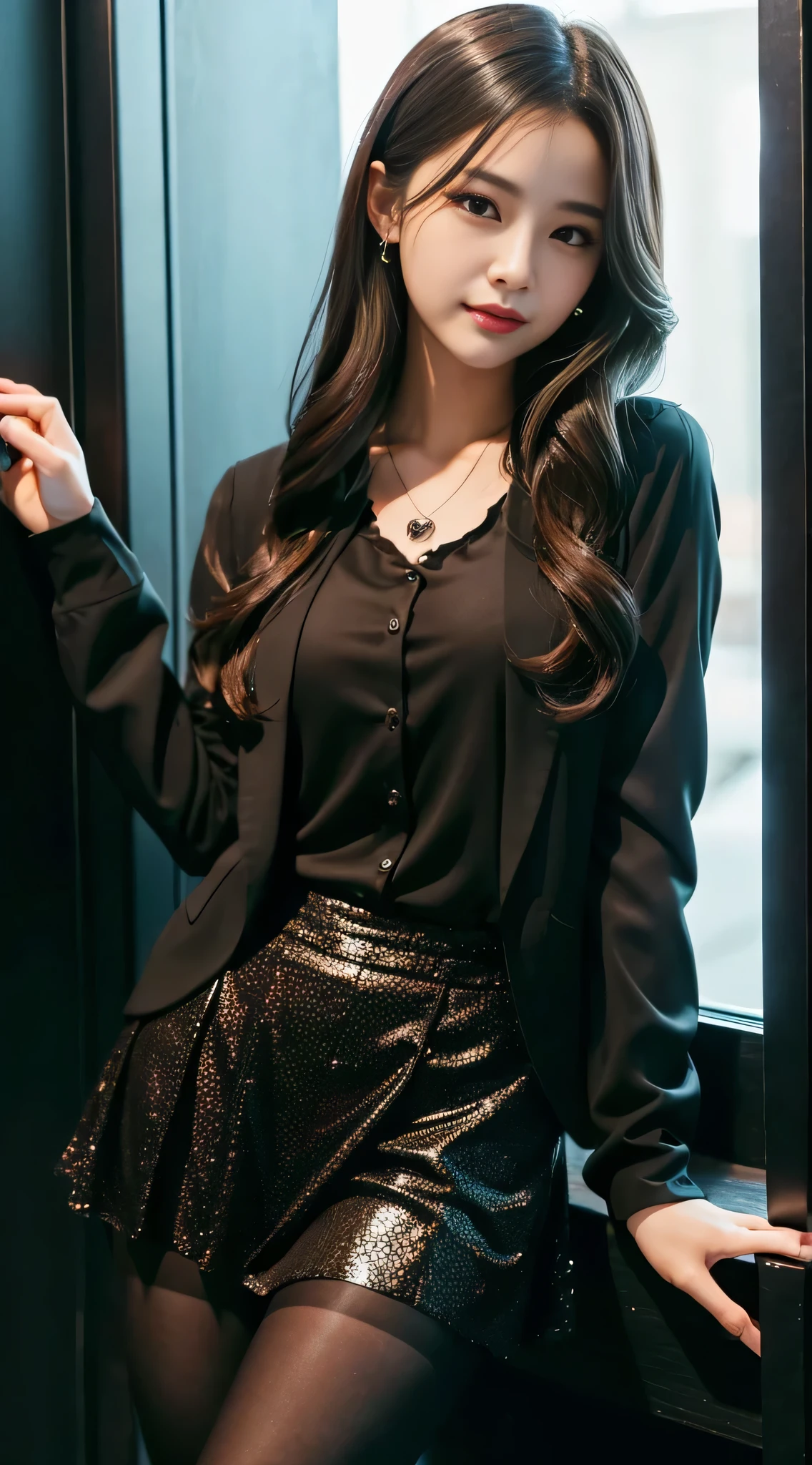 LTRA Details、japanes、Fascinating beauty、Dainty woman、Piercing eyes、Cool Girl、Wavy Hair、Suit、jaket、Blouse、tight skirts、Black pantyhose、shiny pantyhose、Evil Female Executive、Evil Fall、brainwash、lacy fabric、Glossy legs、black lipstick、Lip gloss、Smirk、wickedな表情、Suspicious look、Hollow eyes、wicked、Reaching out、Arms up、In the darkroom、Hold your hand over it、seductiv、Pendants