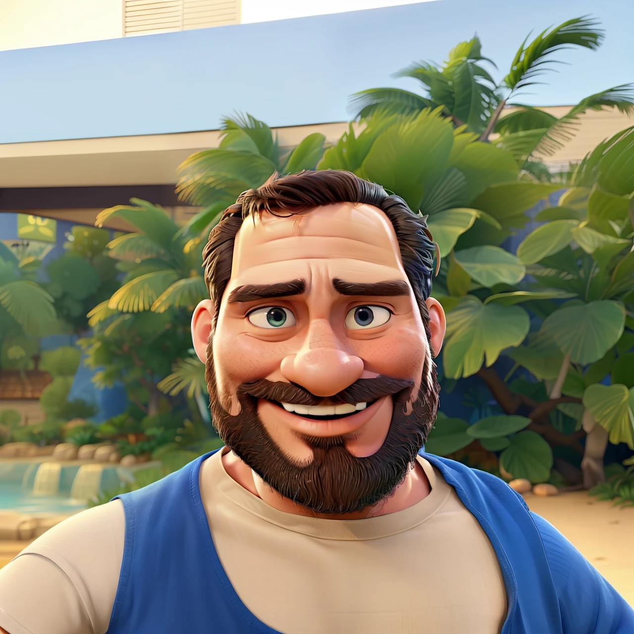 there is a man with a beard and a blue shirt smiling, (38 anos), 3 2 anos, 38 anos, 3 6 anos, david rios ferreira, imagem do avatar, Homem de 4 0 anos, caio santos, 2 8 anos, 2 9 anos, 2 7 anos, icaro carvalho