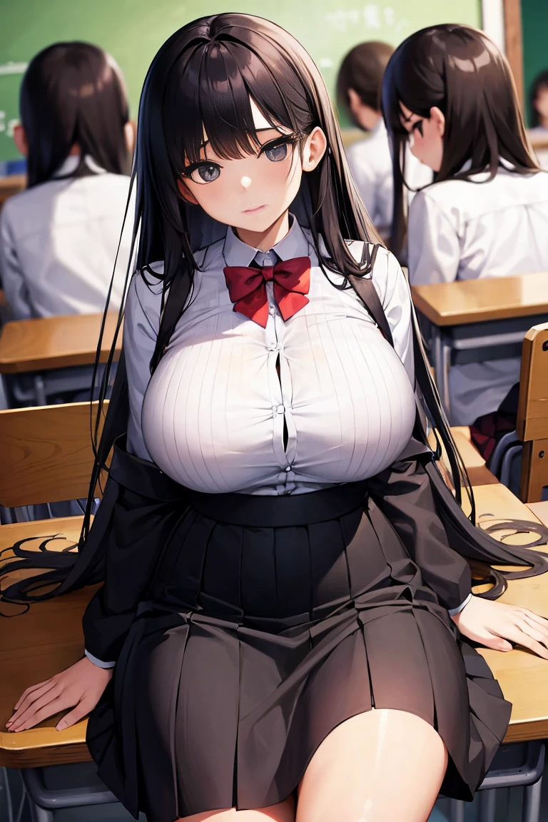many high school girls、Large number of people、schools、校服、Classroom、huge tit、In the crowd、Women only、governess、suits、tight skirts