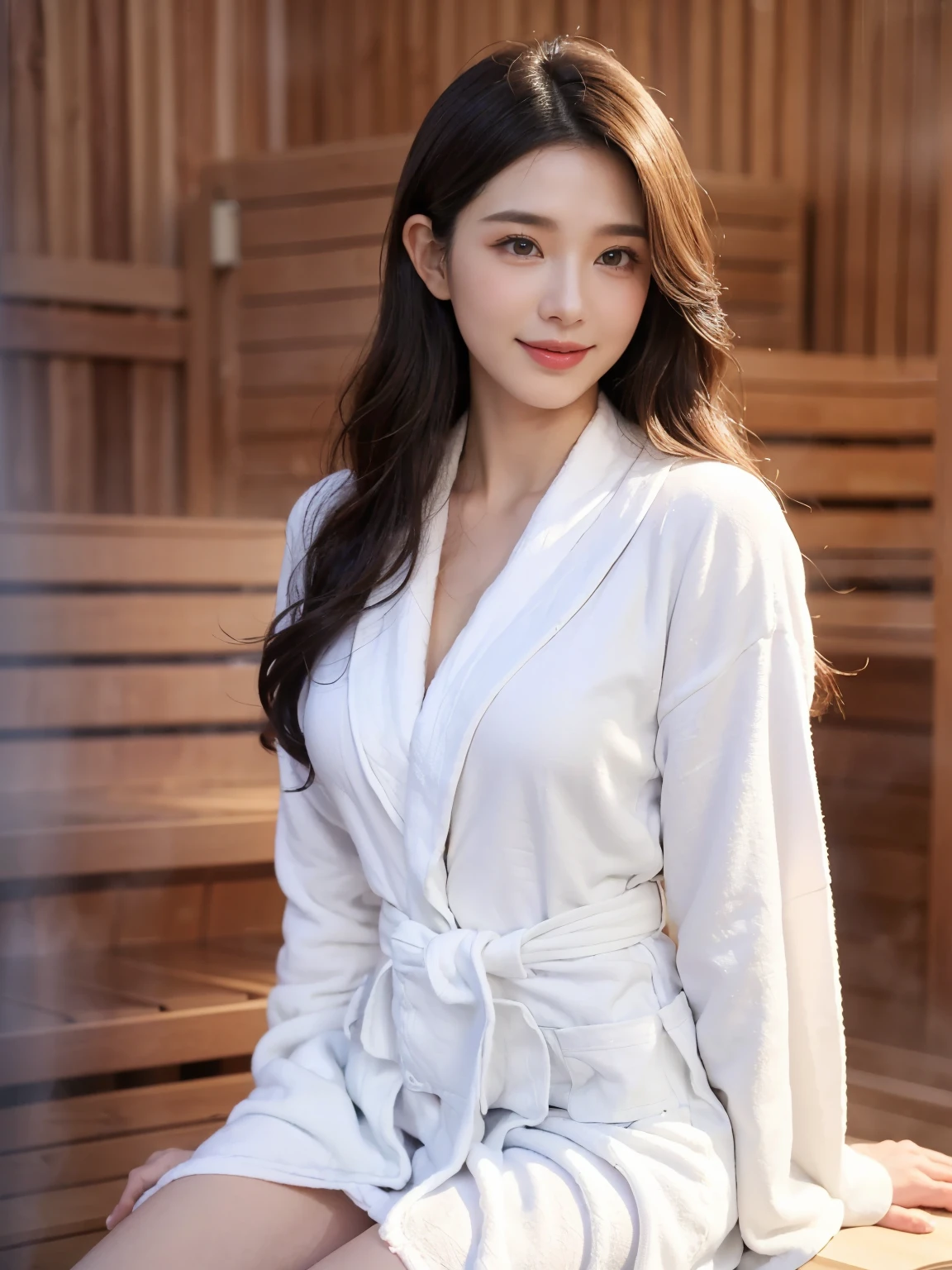 Highest quality、Japanese、Show your chest、Big Breasts、White judo uniform、naked、Inserting the penis into the vagina、、Normal position、Have sex、Thick pubic hair、smile、dojo