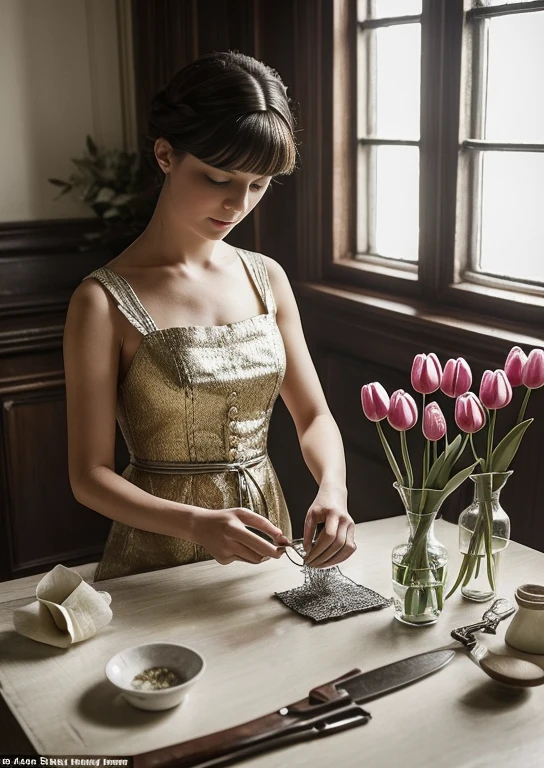 With paper and shears
With some wire and wax
She made up each tulip and mum

As snowflakes drifted
Into her tenement room
Her baby little fingers grew numb

From making artificial flowers
Those artificial flowers
Flowers for ladies of high fashion to wear