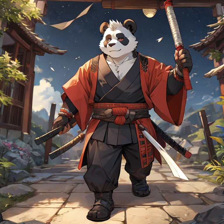 Samurai panda