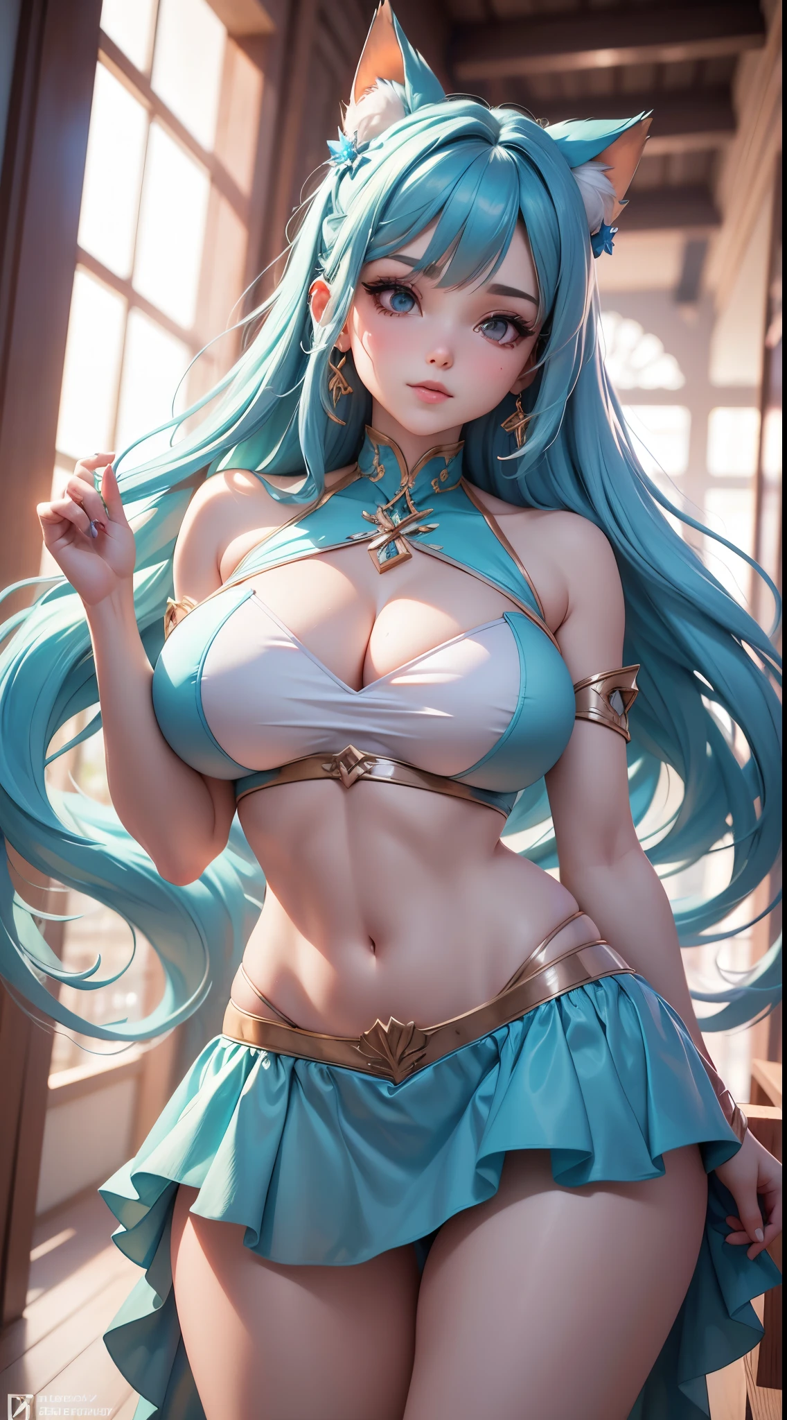 NSFW, (HD, clear, fractal), 1mulher de cabelo colorido em uma roupa sexy, usando uma saia, levantando a saia, bunda grande, bunda bonita, bunda proporcional ao corpo, fazendo sexo com um homem, penetration, penetration pussy, dick in pussy , 16k, alta resolução, having sexy with a guy