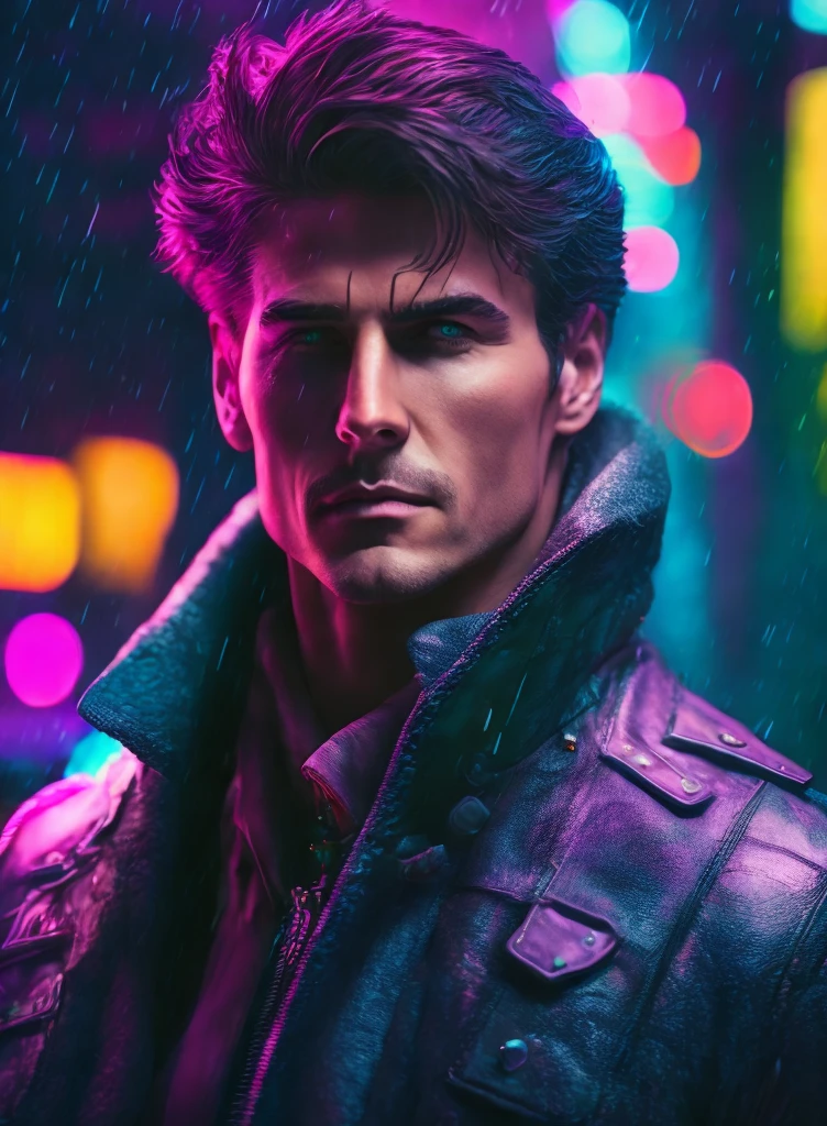 4k 8k uhd full color (raw photo:1.1), dramatic (dark:1.2) rainy night, (award winning photo:1.1) of badass (warrior king) tom cruise wearing a black leather jacket (cypnk:1.2), alone (in the rain:1.3) in times square, wide angle macro, hard light, high contrast, (epic photography:1.3) (dark scene:1.2) with moody side light, (rim light:1.2) silhouette, (UTIL_PortraitHelper:0.9), (STY_mjgs:0.5) (STY_MJ_dgtlv2:0.5) (STY_rzminjourney:0.5) rule of thirds Ying Yeng Fibonacci spiral composition, (Hasselblad:1.2) Fujifilm (medium format:1.2), (carl Zeiss:1.1), stunning contrast, (halation glow:1.3), (bloom lighting:1.1), incredible dynamic range photo by (UTIL_Art by Smoose-768:1.1), (intense rim light:1.urple pink blue green yellow neon synthwave colors:1.1) FFbF_neon UTIL_jah_SideLightRimLight