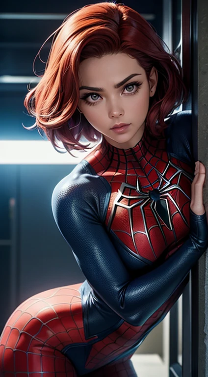 a superhero dressed as Spider-Man, no mask on. a woman in a swimsuit-like Spider-Man costume. Cabelo comprido vermelhos. Vibrant and dynamic style, with solid colors and defined contours. highlighting the heroine. No distortions or imperfections. Centralized composition, foco na personagem. 8K分辨率, dimensions of 2040x2040 pixels.
Evite retratar a personagem de forma exageradamente sexualizada. Keep female representation strong and respectful, emphasizing her role as a superhero. Evite elementos poluentes ou imagens ofensivas. Ensure a balanced and coherent aesthetic with the Spider-Man universe.