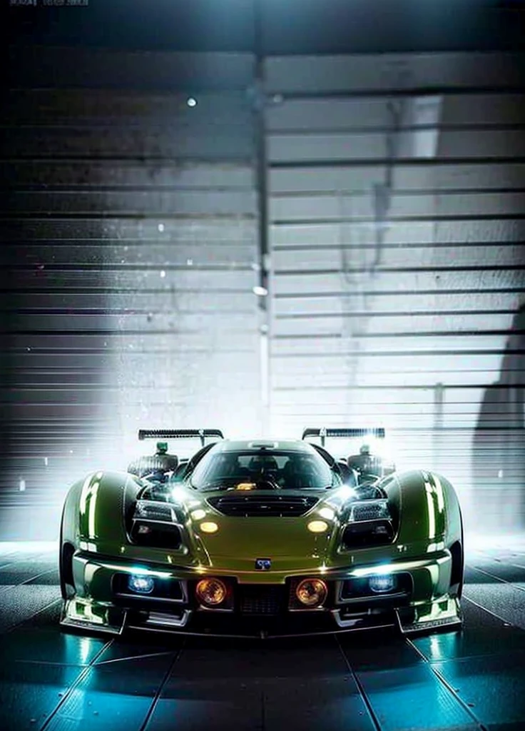 a close up of a car with a light on in a garage, futuristic suzuki, bmw and mercedes concept cars, futuristic cars, futuristic car, futuristic cars and mecha robots, futuristic concept car, futuristic vehicles, futuristic chrome vehicle, futuristic vehicle, futuristic car concept, very futuristic, vehicle concept photo!!, futuristic style, sport car, futuristic design, futuristic product car shot