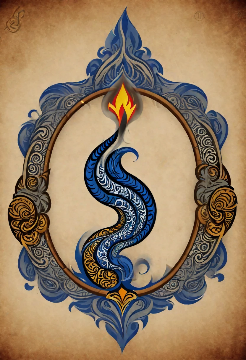smoke logo with african pattern , of Cape Verde - photo illustration graphic