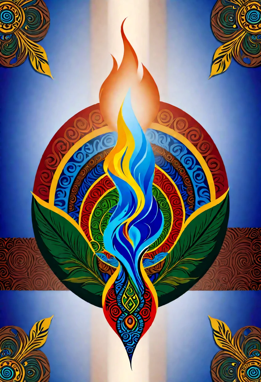 smoke logo with african pattern , of Cape Verde - photo illustration graphic