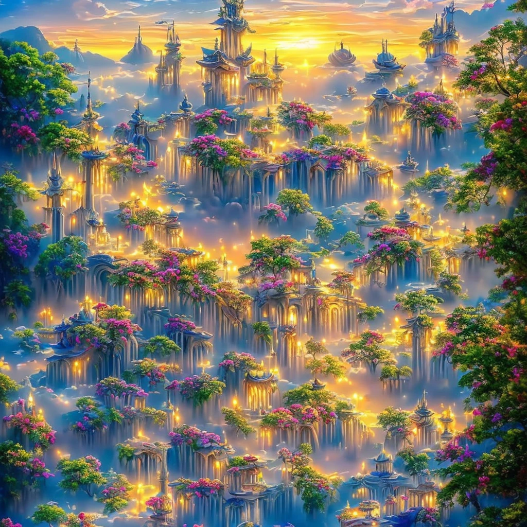 Sidon style, City of Progress, futuristic city, utopian world, brilliant gorgeous colors, thriving buildings, high-end clothing and architectural designs, luxurious buildings, utopian future, high detail, HDR, perfect, stunning progressive architecture, flawless world, reflective surfaces, subsurface scattering, flawless buildings, beyond imagination, 8K, global lighting, wide angle, divine rays, dream world