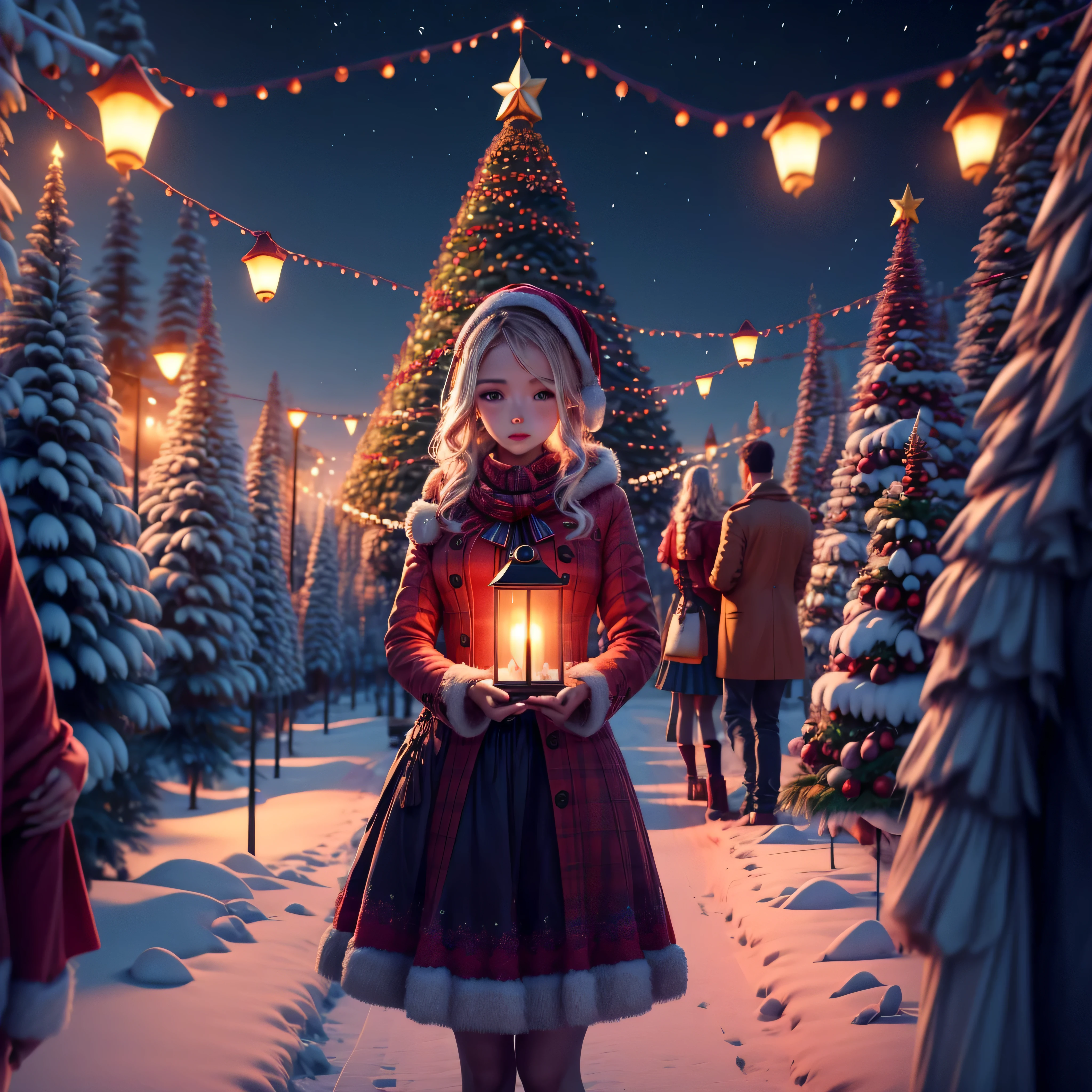 Thick white snow world,A huge Christmas tree stands 20 meters high in the middle of the town,It's covered with starry lanterns,diamond,Christmas tree with thick snow on the branches,Echoing the lights,The sky still snowing,In front of the Christmas tree, a boy and girl hold hands and look at the tree and make beautiful vows,ultra HD picture quality,Hyper-detailed depiction,Color rendering with sharp contrast,Perfect proportions,Dream love beautiful,逼真光线,Trends,tmasterpiece,Handwriting,8k,Cinematic texture,Intricate decorative details,Christmas close-up,Couple under the tree deep path Equirectangular_360 Circuit UnrealEngine5 Ultra Masterpiece sunlight Cinematic lighting ultra_high-def ultra_Photo-realistic optimal ultra_high-quality opengl-shaders ultra_high-details accurate reflex ultra_high-res perfection volumetric lightning improved Octane_rendues UHD XT3 DSLR HDR 3dcg shadow analogiques extatiques symmetrical dazzling Will-o'-the-wisp global luminescence varied multi etc. --s 1000 --c 20 --q 20