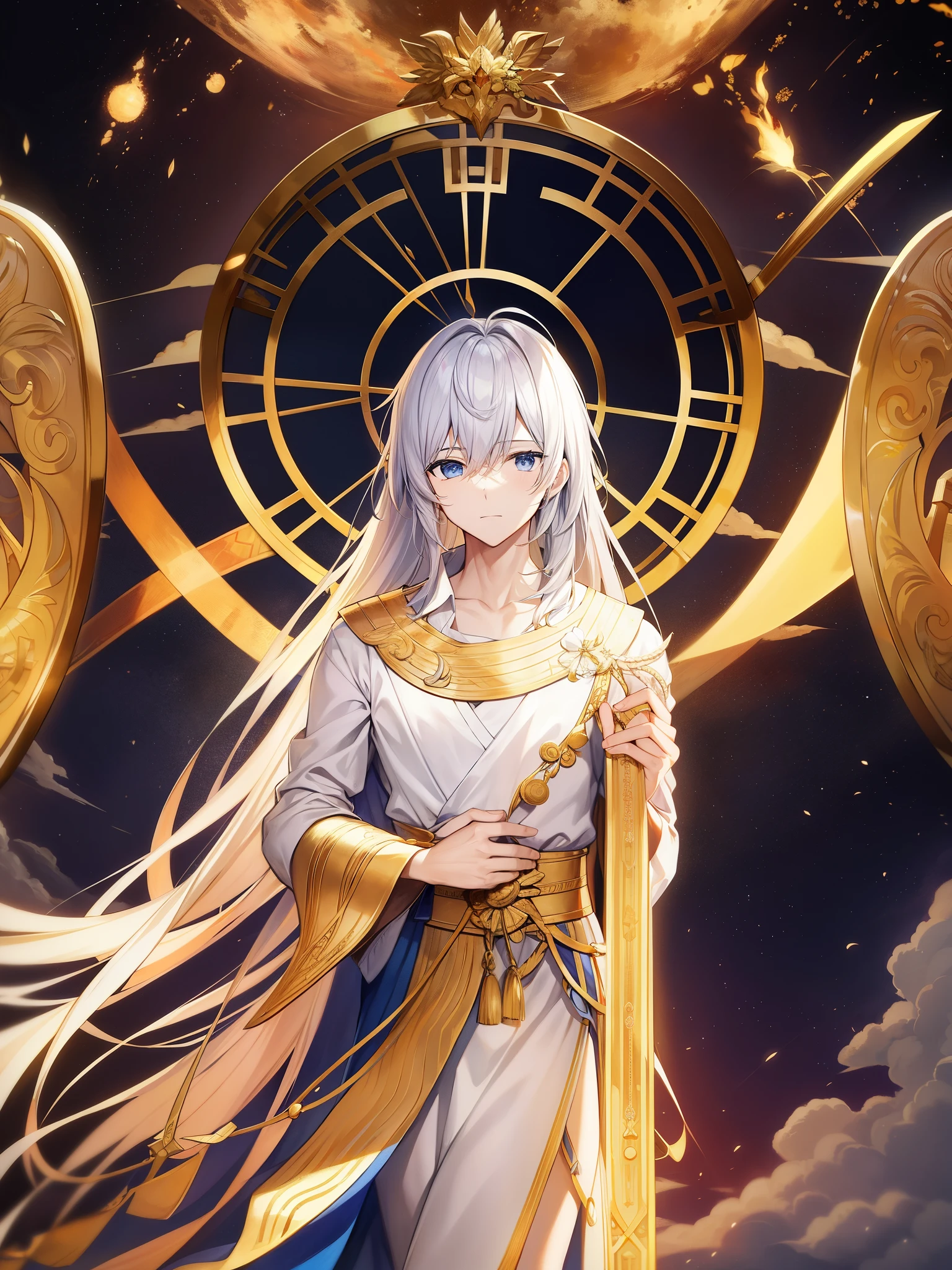 top-quality、Top image quality、​masterpiece、Greek mythology、God who gave fire to mankind、weapon hair、prometheus（Ancient Greek: Προμηθεύς、Promētheús [ pro.mɛː.tʰeú̯s]）ha、A male god who appears in Greek mythology、A pillar of the Titans。son of Iapetus、atlas、Menoitios、Epimetheus and his brothers[1][2]、Deucalion&#39;s father[3]。Overcoming Zeus&#39; opposition、Known as the being who stole the fire of heaven and gave it to humanity.。It is also said that he created humans.[4]。日本語でha長音を省略してプロメテウスと表記するのが一般的である。Along with Hermes, he is a trickster figure in Greek mythology.、He has the aspect of a cultural hero.。prometheus（Ancient Greek: Προμηθεύς、Promētheús [ pro.mɛː.tʰeú̯s]）ha、A male god who appears in Greek mythology、A pillar of the Titans。son of Iapetus、atlas、Menoitios、Epimetheus and his brothers[1][2]、Deucalion&#39;s father[3]。Overcoming Zeus&#39; opposition、Known as the being who stole the fire of heaven and gave it to humanity.。It is also said that he created humans.[4]。日本語でha長音を省略してプロメテウスと表記するのが一般的である。Along with Hermes, he is a trickster figure in Greek mythology.、He has the aspect of a cultural hero.。