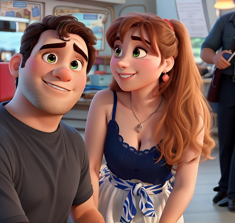 romantic couple, igual aos filmes Disney Pixar