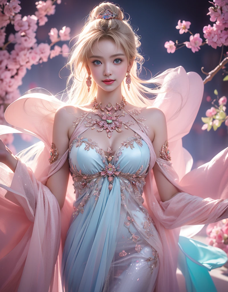 tmasterpiece,Highest image quality,super detailing,Best quality ,Extremely Delicately Beautiful, Very meticulous,Best quality, offcial art, extremely detaild的 CG unified 8k wallpapers, portrait photo of an, The most beautiful look,blond hair blue eyes,Radiant skin and radiant eyes:1.1), pretty skin,(Detailed lighting:1.2), (Beautiful and detailed light:1.3), deep understanding, beautiful nude color, iintricate, digitial painting, smooth private parts, Focus sharp, The end of the world, Epic reality,looking at the camera in, (HighDynamicRange:1.4),facing at the camera, (pastel colour:1.4), Beautiful big breasts,The end of the world的, giving up, com cores neutras, natta, Screen space refraction, (Complicated details, ultra - detailed:1.3), art stations, Cinema lenses, vignet, the complex background, buliding,Enchanted smile,face flushed,the shy,detailed back ground,(Dream catcher earrings in various colorlack in color,white colors,in pink,purpleish color,red colour,blue colors,orange colors,green color,cyan colors,,),sexy and sultry,(The kinky is exposed,Camel toes,Combed through the dark and thick hair,),The sexiest look,Peach Milk Tea Smooth Velvet Versailles Dress,