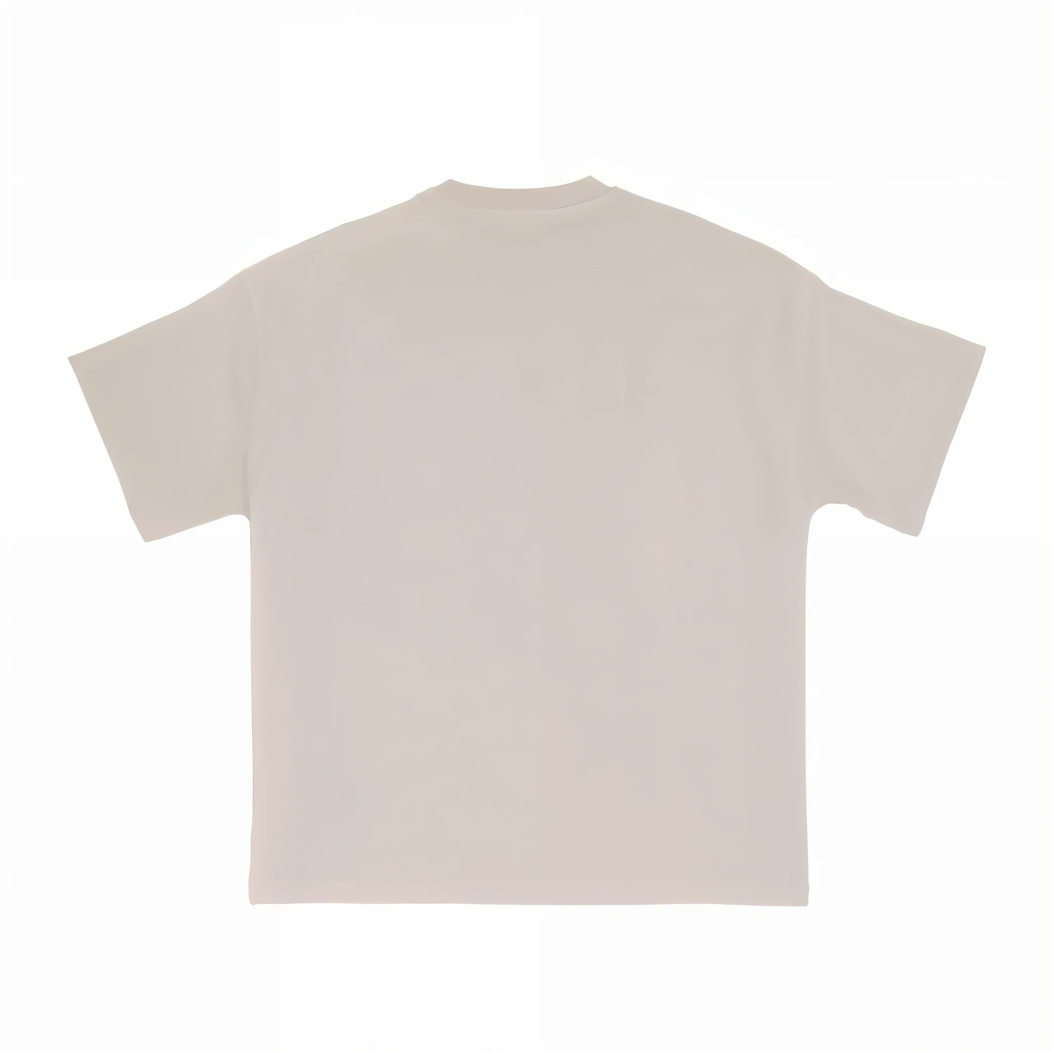 a beige t-shirt
